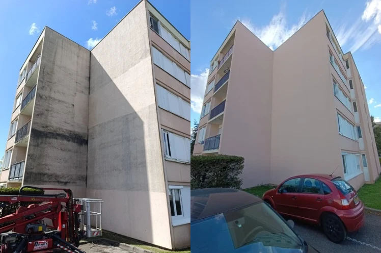 Nettoyage façade ITE ( isolation thermique extérieur)