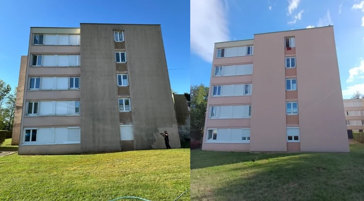 Nettoyage façade ITE ( isolation thermique extérieur)