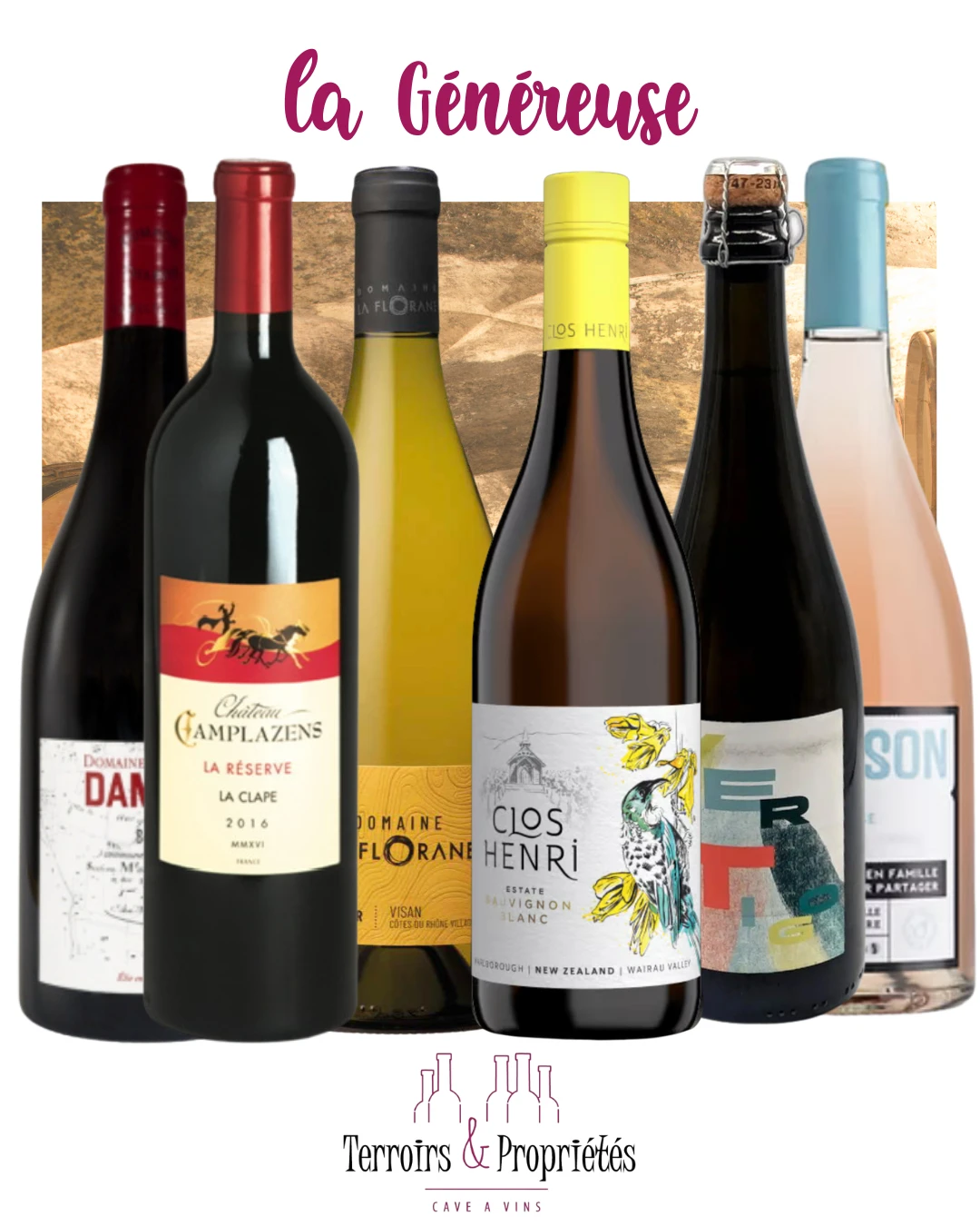 Abonnement mensuel Généreuse (6 bouteilles) - 6 mois