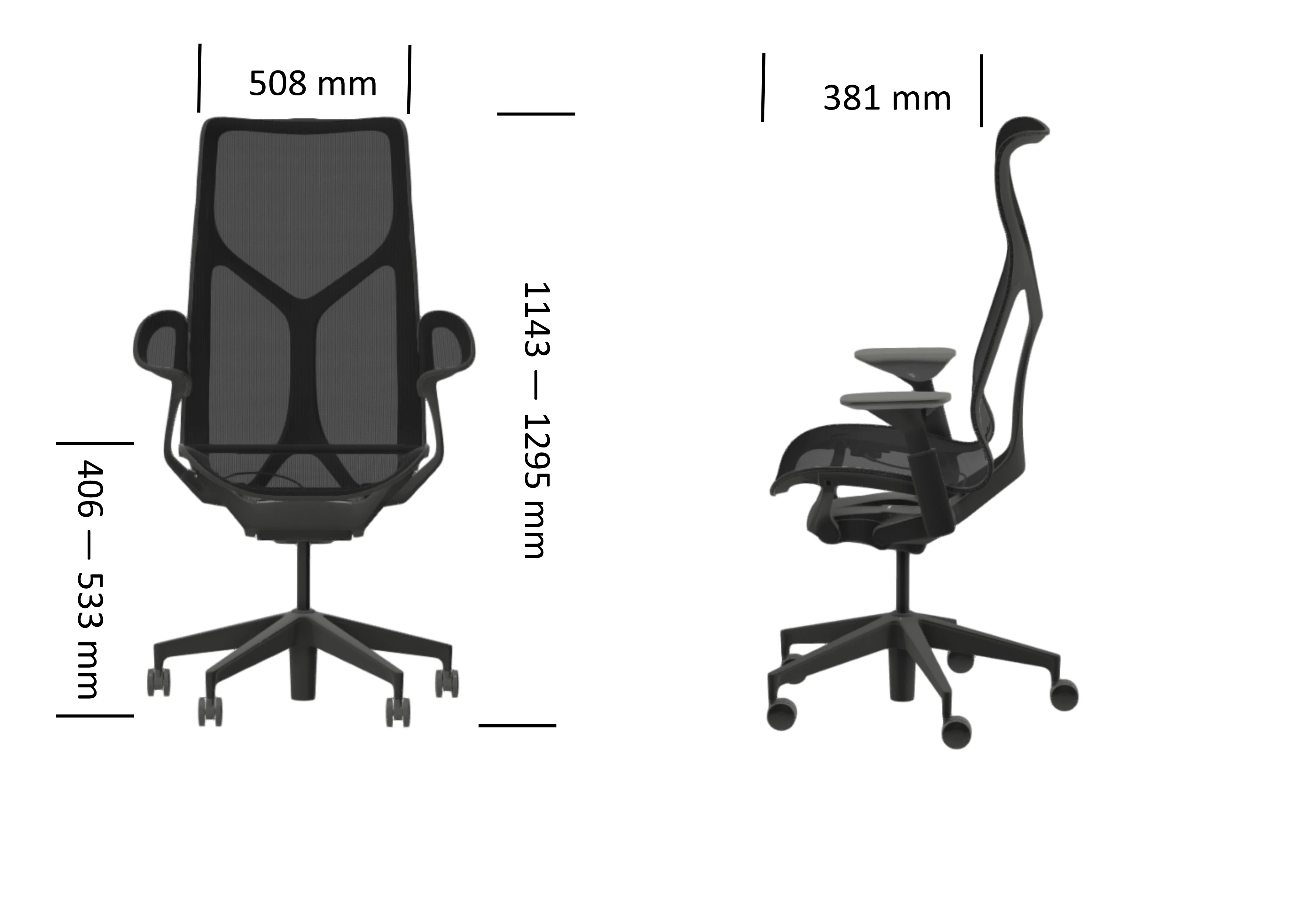 Fauteuil de bureau ergonomique Cosm Herman Miller – Confort auto-ajusté, design haut de gamme