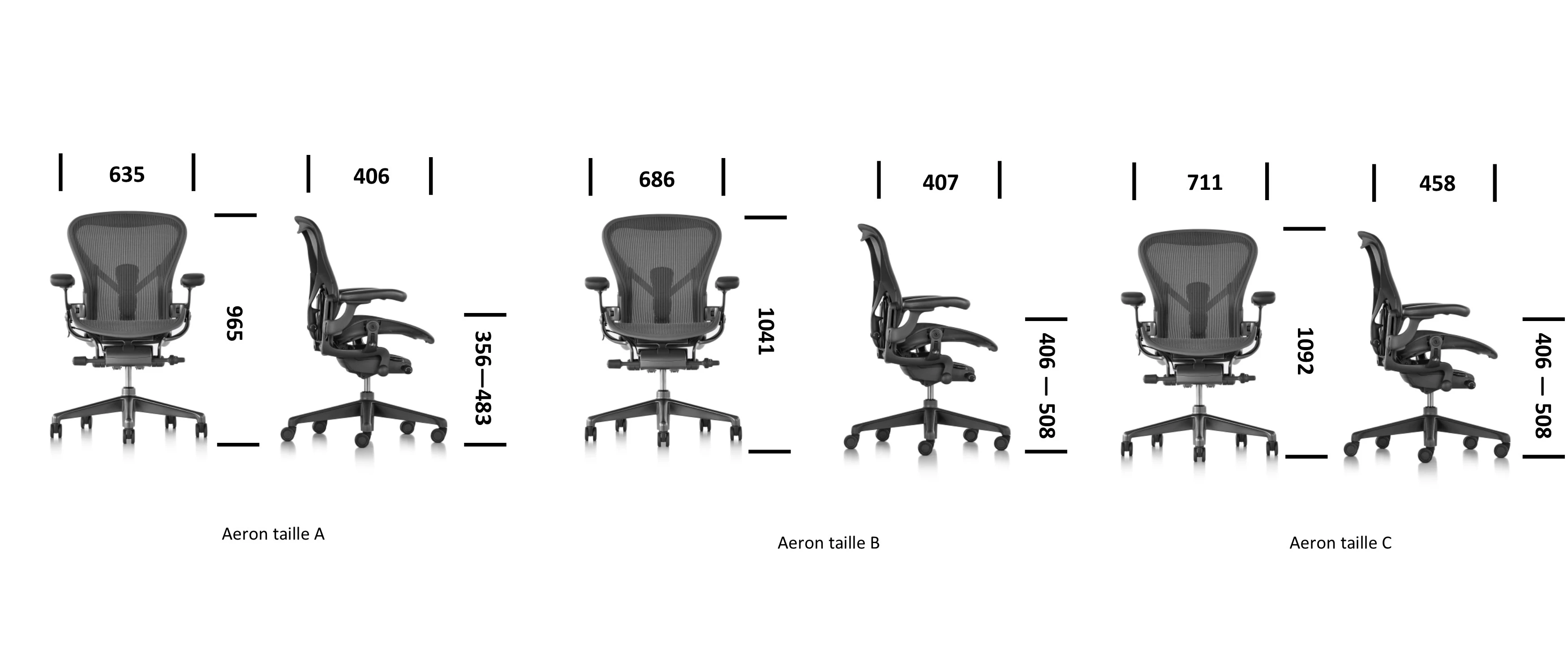 Fauteuil AERON Remastered Herman MILLER - Minéral - taille A B ou C