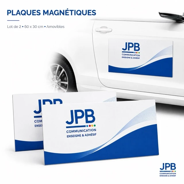 Plaques magnétiques Premium 60 × 30 cm – Lot de 2 personnalisées