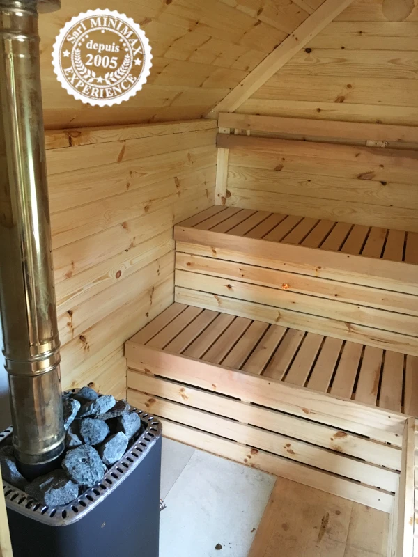 Kota mixte grill 9.2 m² extension sauna 2.50 m