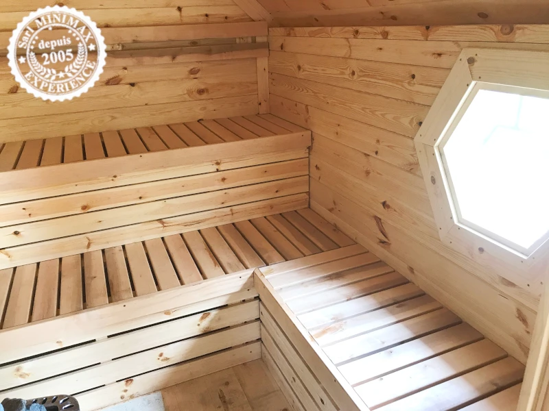 Kota mixte grill 9.2 m² extension sauna 2.50 m