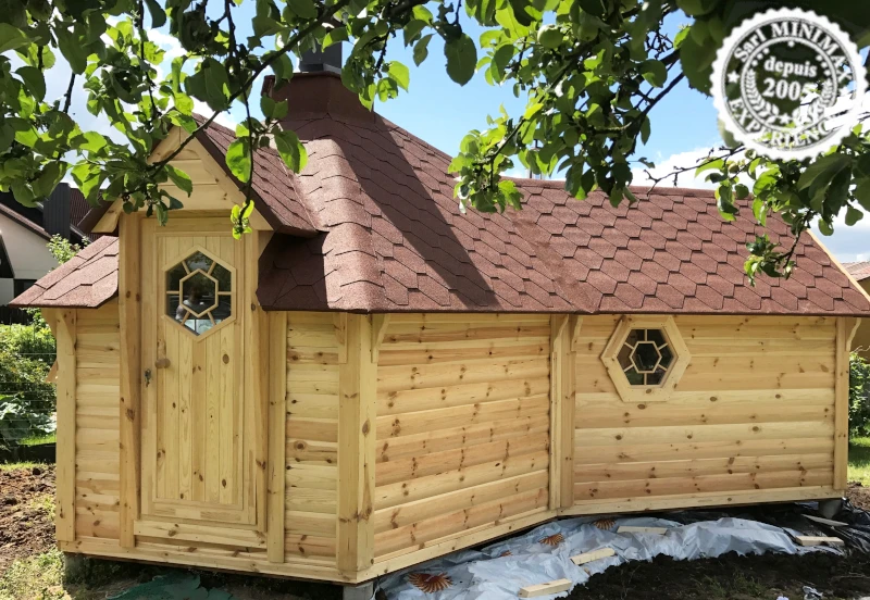 Kota mixte grill 9.2 m² extension sauna 2.50 m