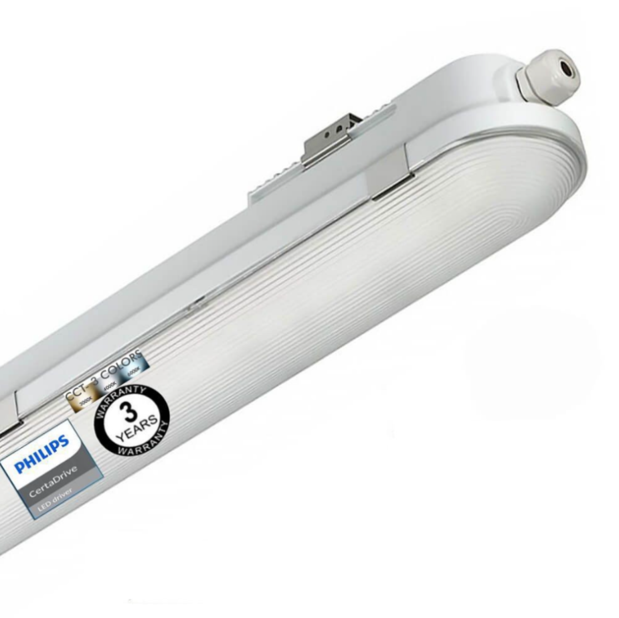 Réglette étanche LED intégrée 50W driver Philips Coreplus-CCT