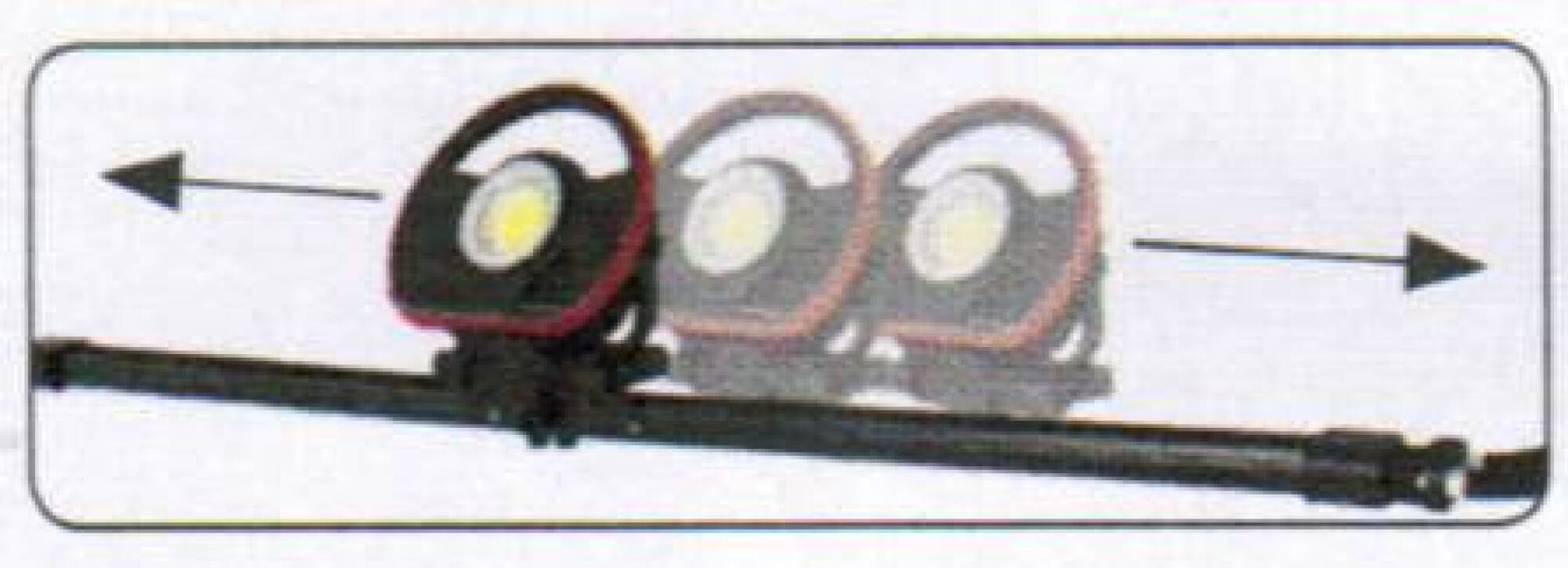 Lampe de travail LED rechargeable 10W avec rail de guidage KRAFTWERK