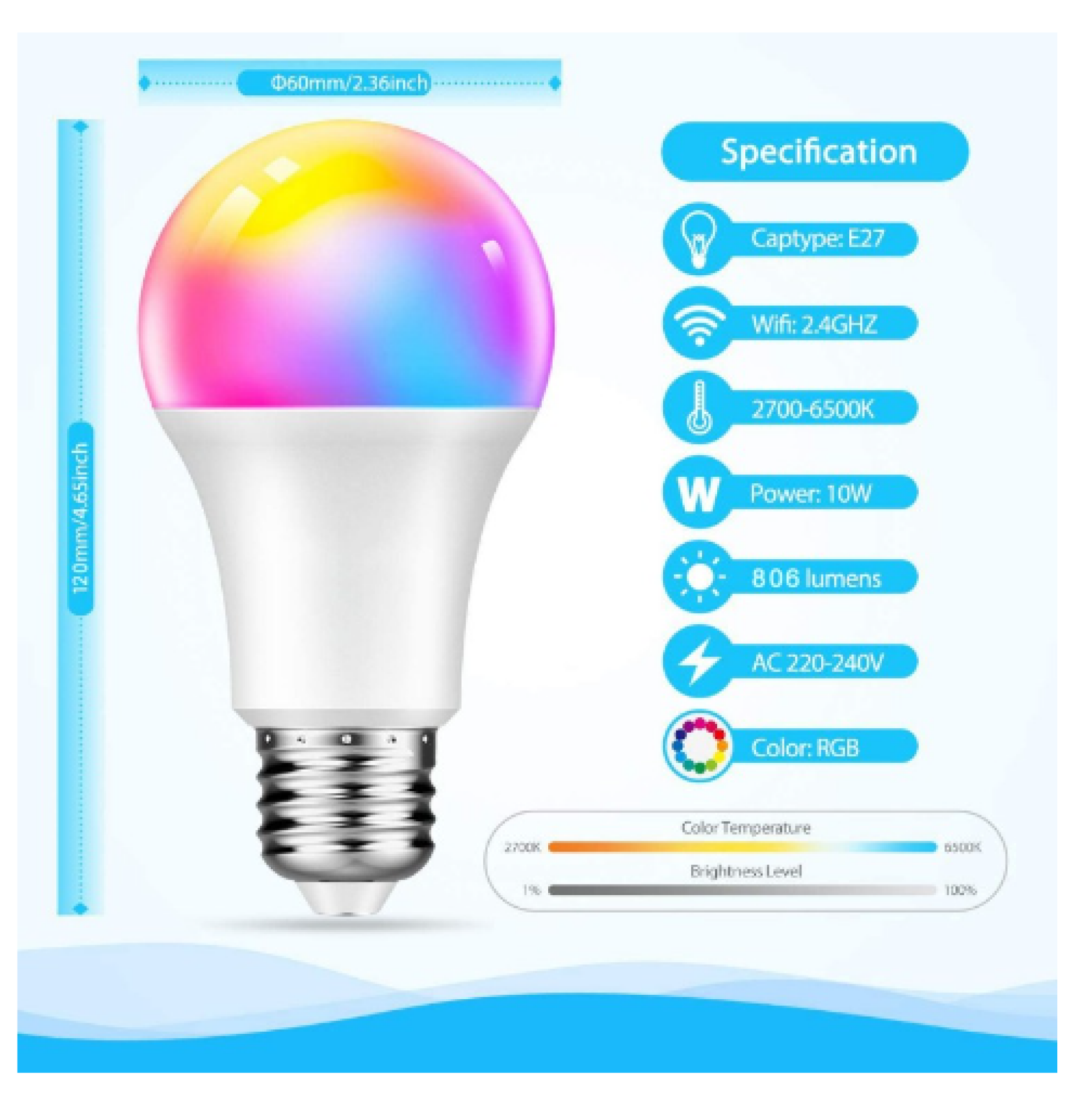 Ampoule E27 RGB