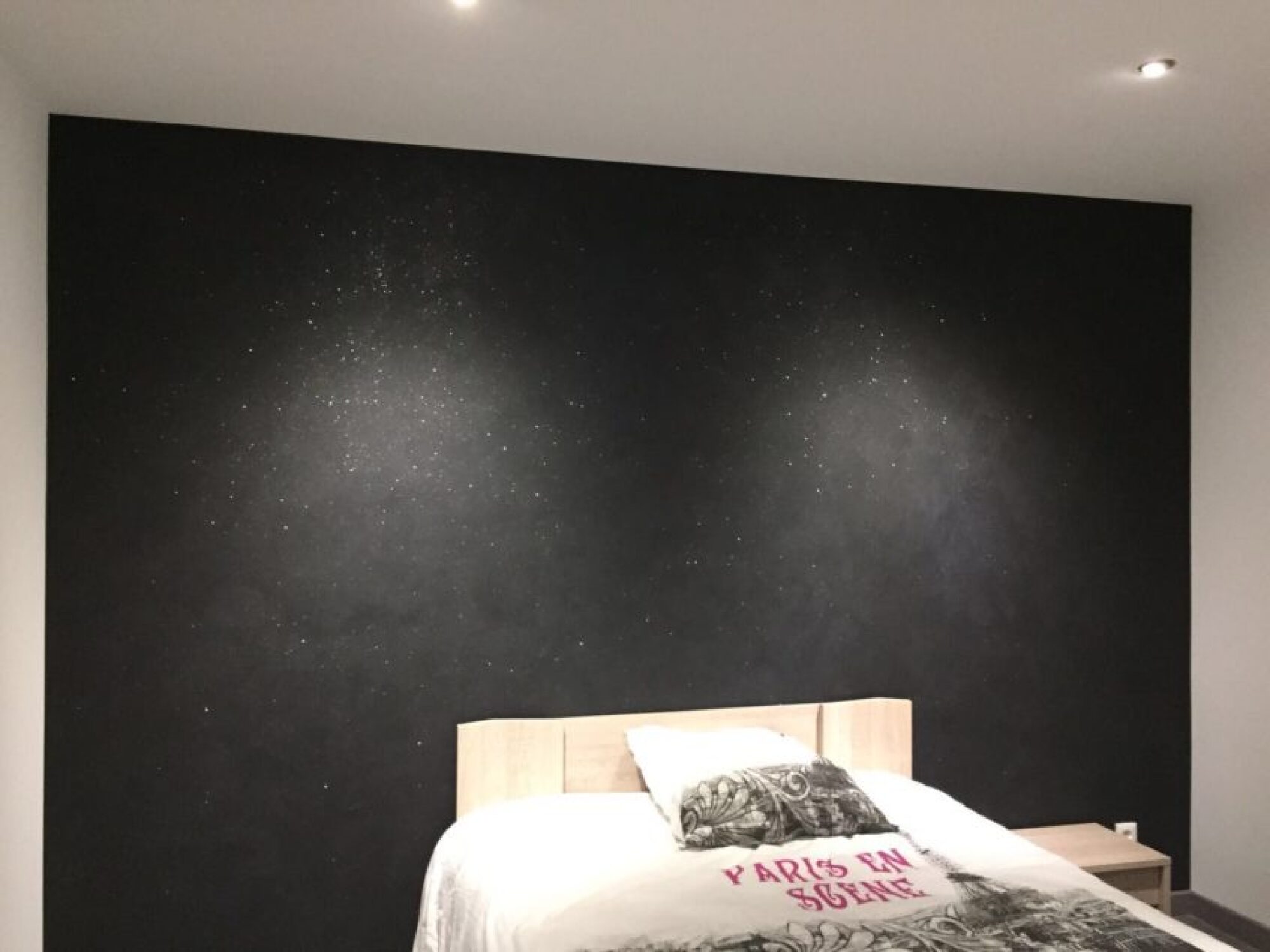 Application peinture pailleté