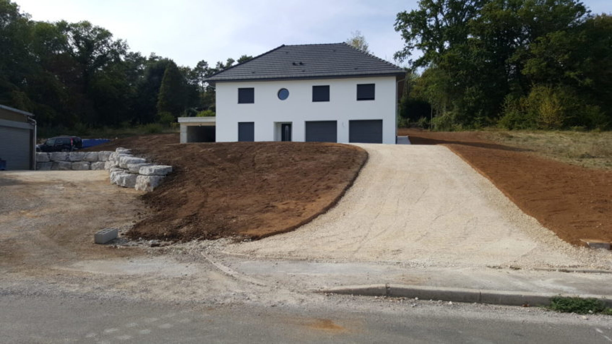 Création d'allée de maison - Remblaiement