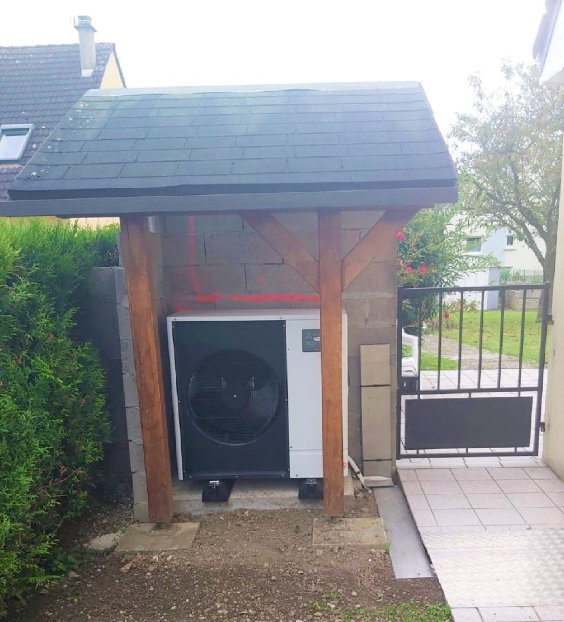 Installation de pompe à chaleur (PAC) AIR-EAU MITSUBISHI à Matzenheim