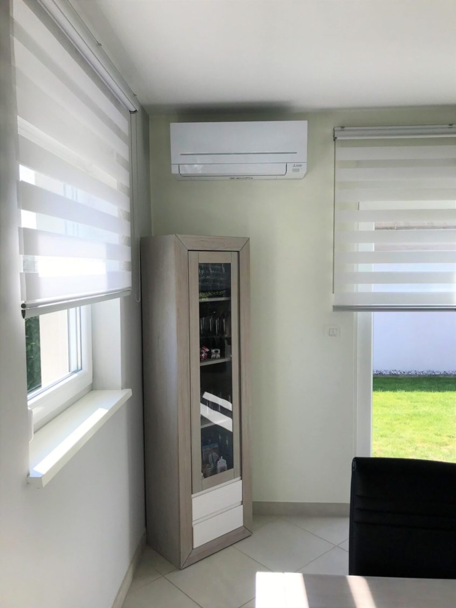 Installation PAC AIR-AIR MITSUBISHI en gainable pour les chambres et unité murale au RDC dans une maison à Nordhouse