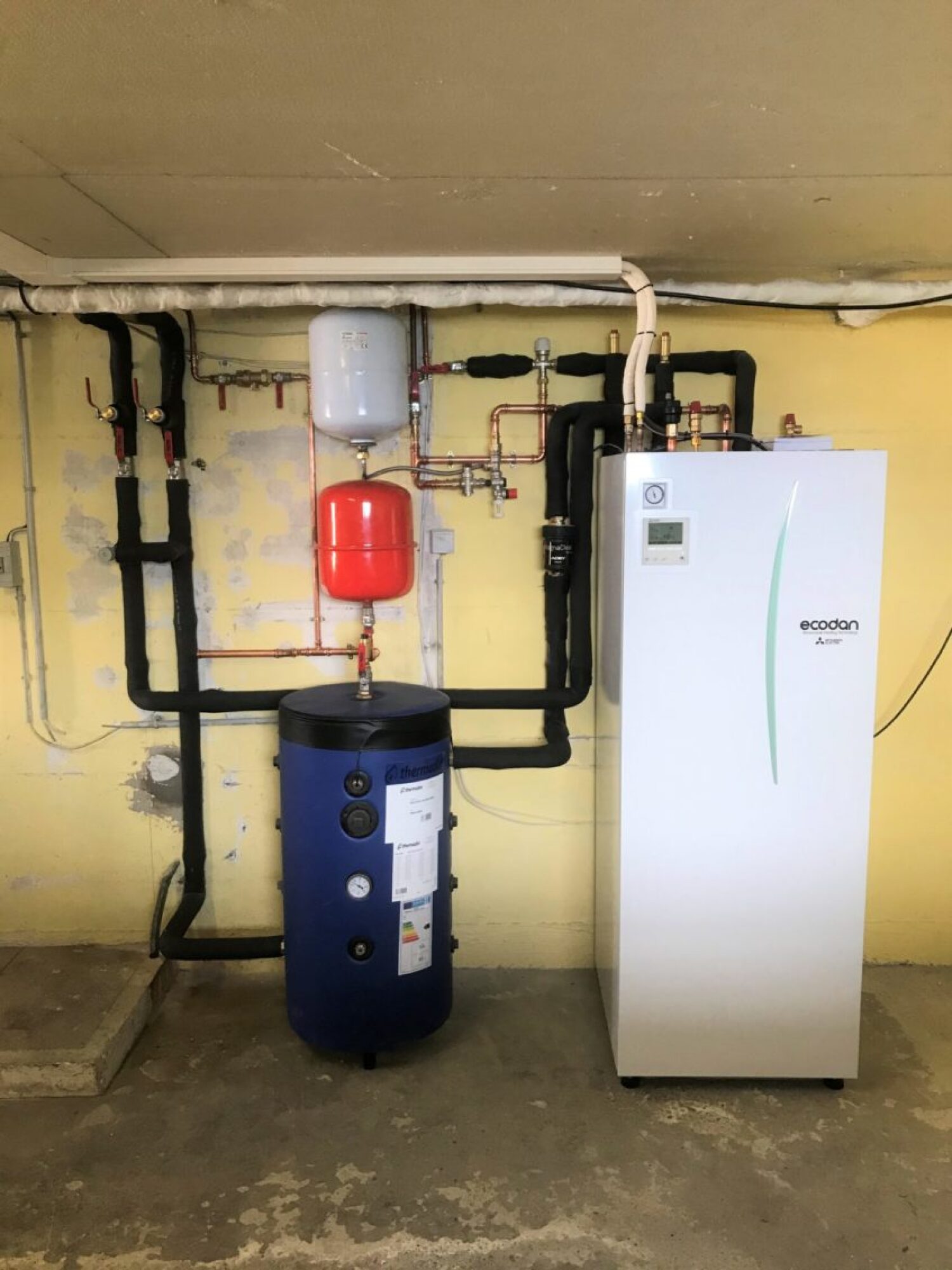 Installation de pompe à chaleur (PAC) AIR-EAU MITSUBISHI à Plobsheim