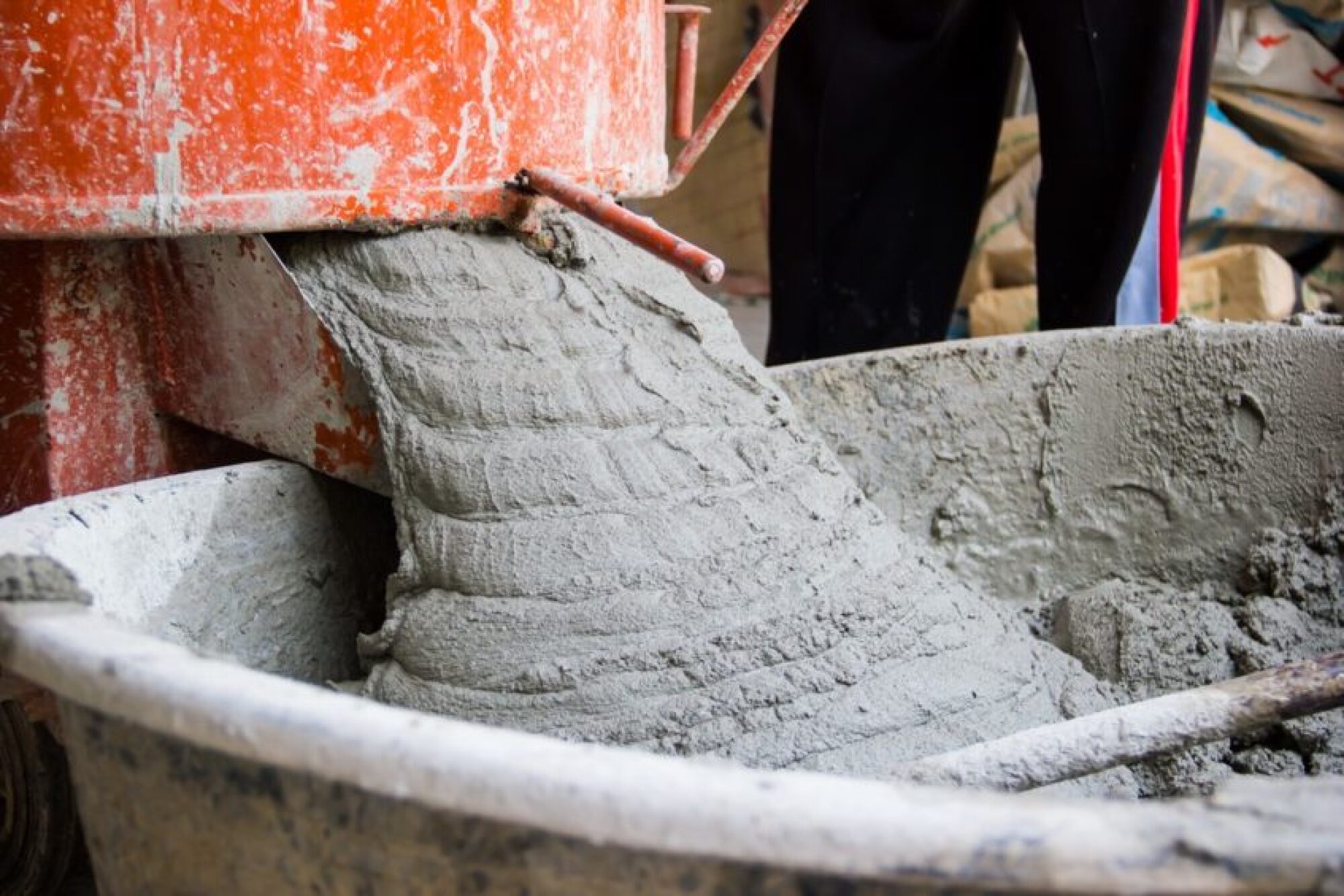 Pose de dalle béton