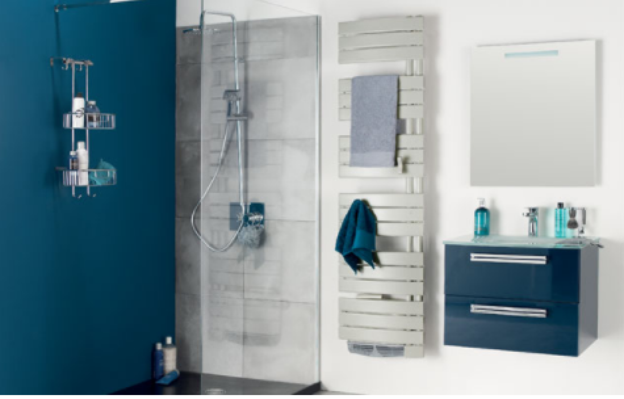 Radiateur sèche serviette mixte brillant 1750 W