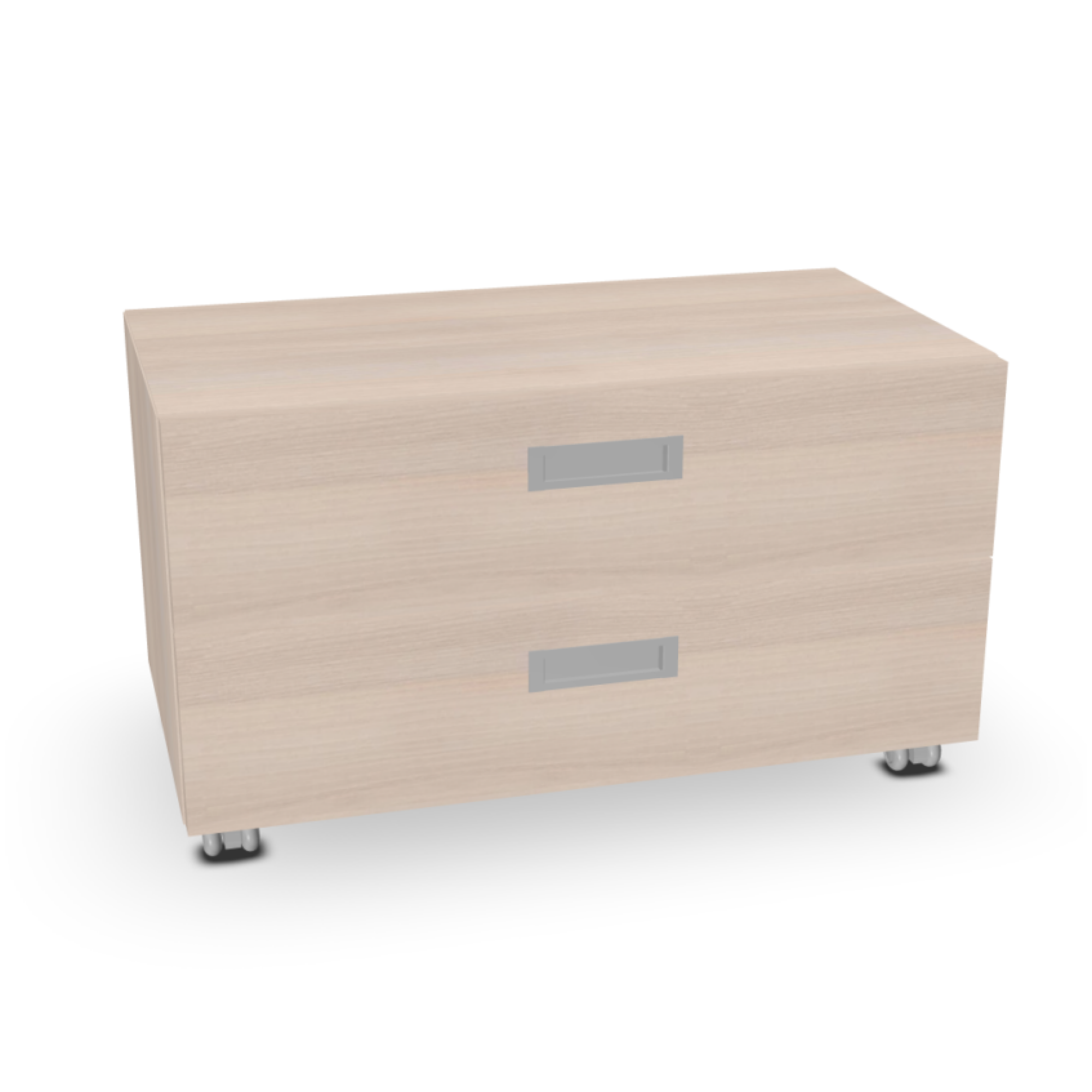 Meuble gamme duo 2 tiroirs sur roulettes