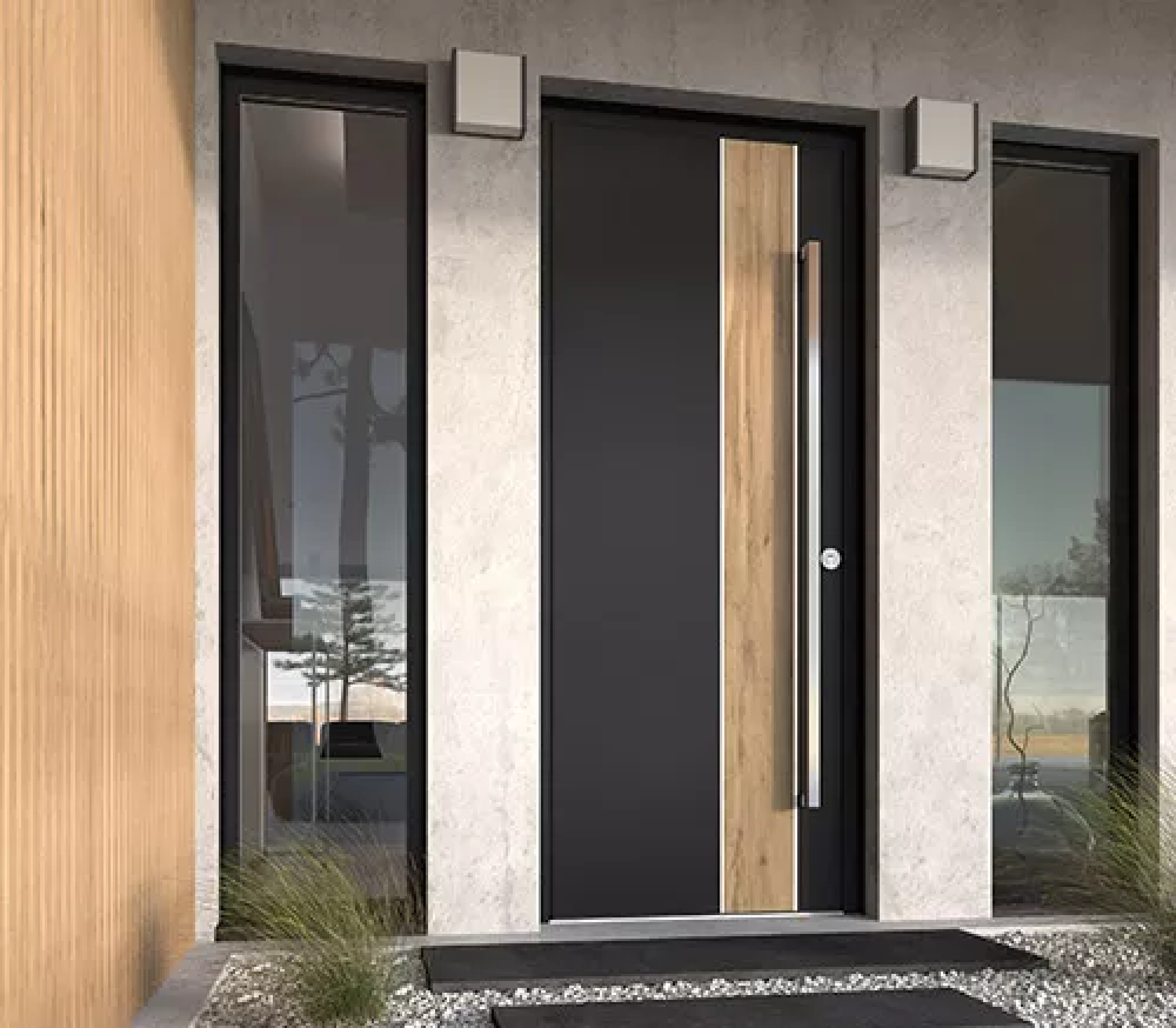 Porte d'entrée en aluminium