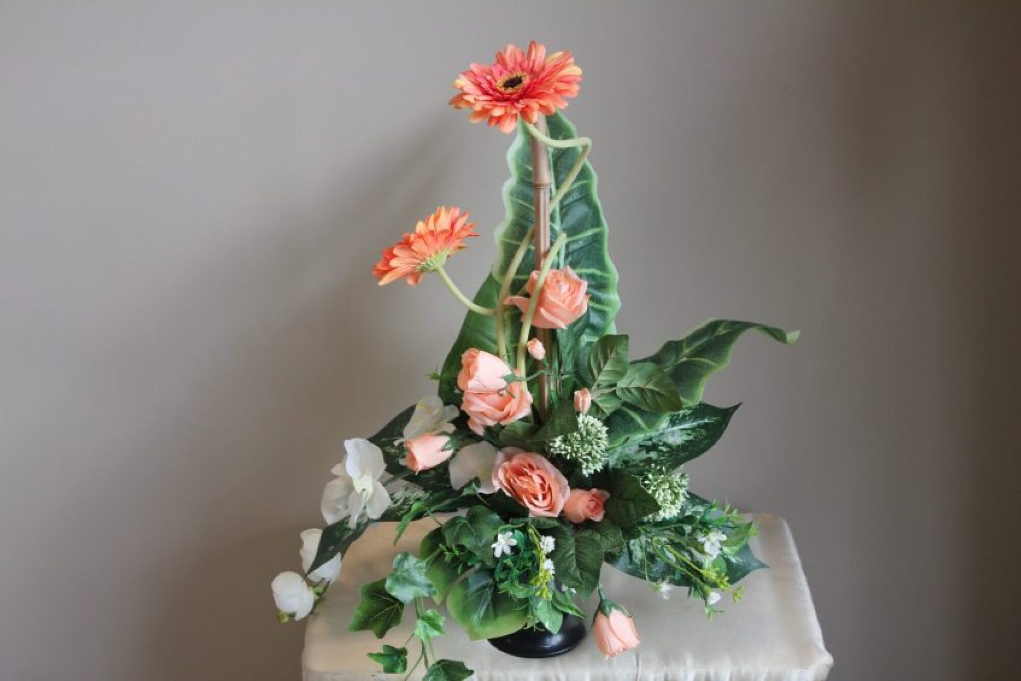 Bouquet avec vase