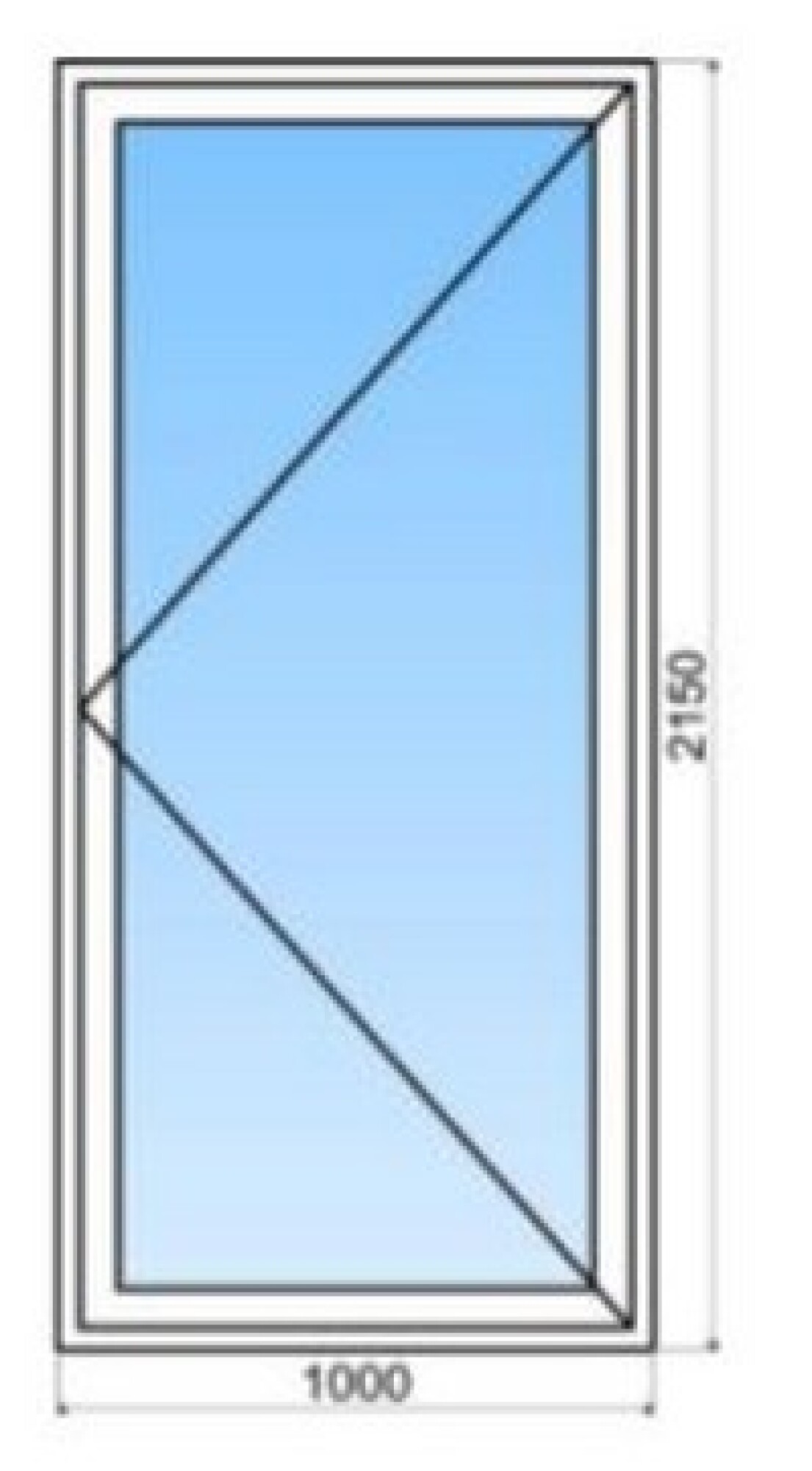 Porte-fenêtre PVC 1 vantail