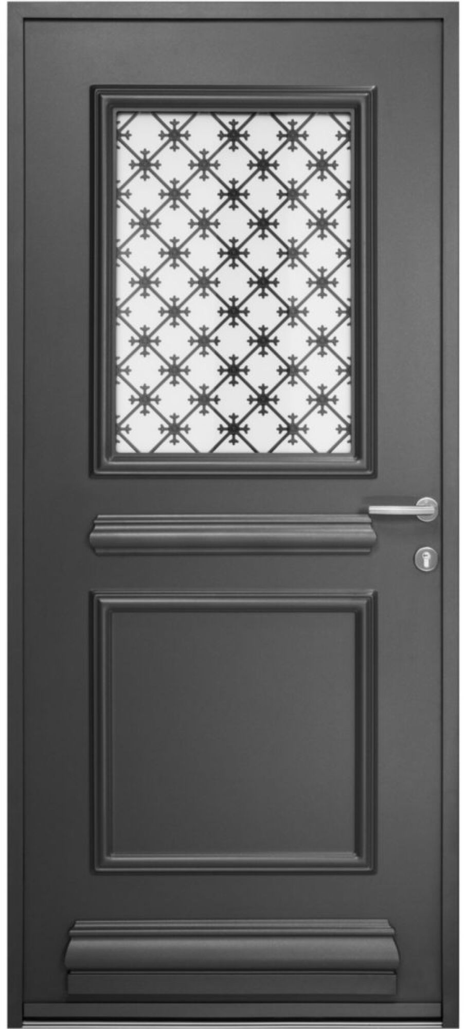 Porte d’entrée DESTRA WIBAIE – Largeur 900mm x Hauteur 2150mm – RAL 7016