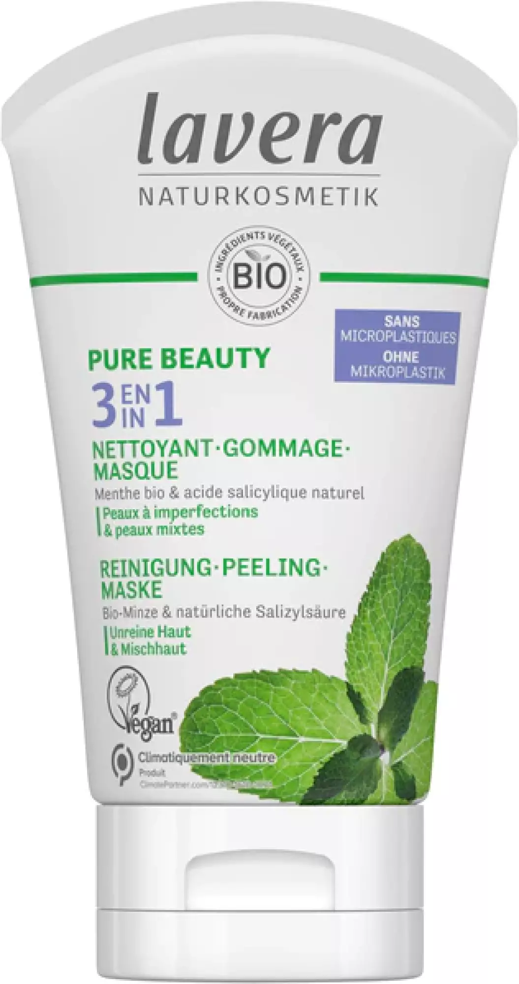 Pure Beauty 3 en 1 Nettoyant Gommage Masque