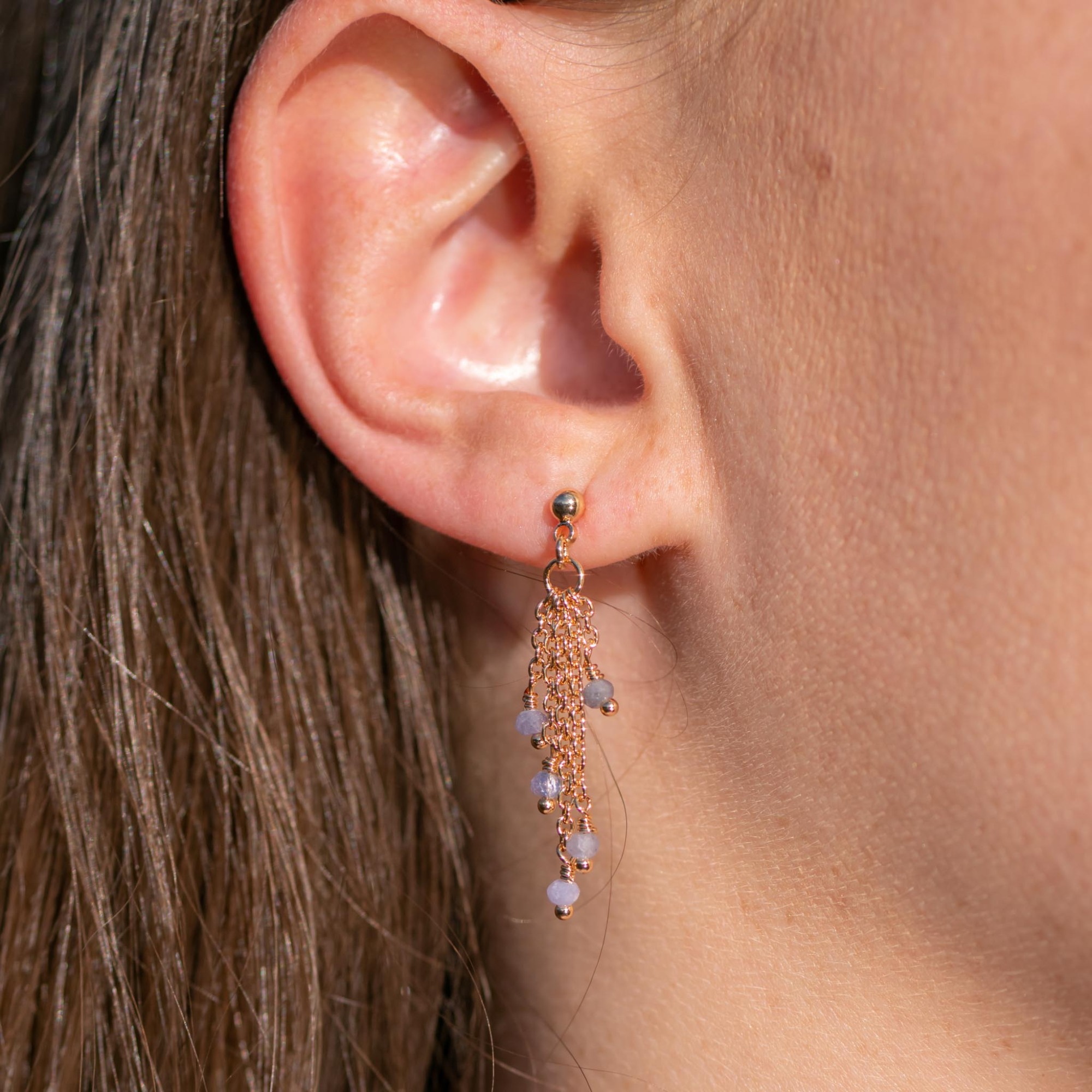 Boucles d'oreilles Bianca en pierres Tanzanite