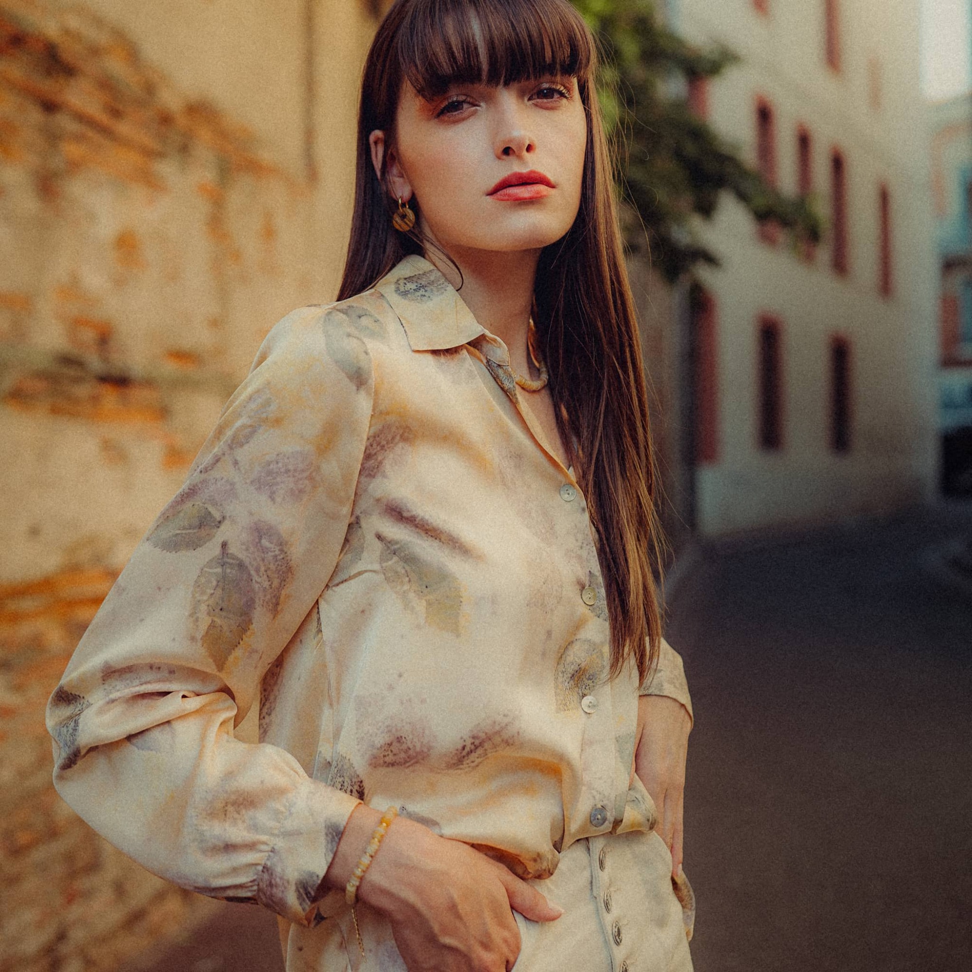 Boucles d'oreilles Blima en pierres Jade jaune