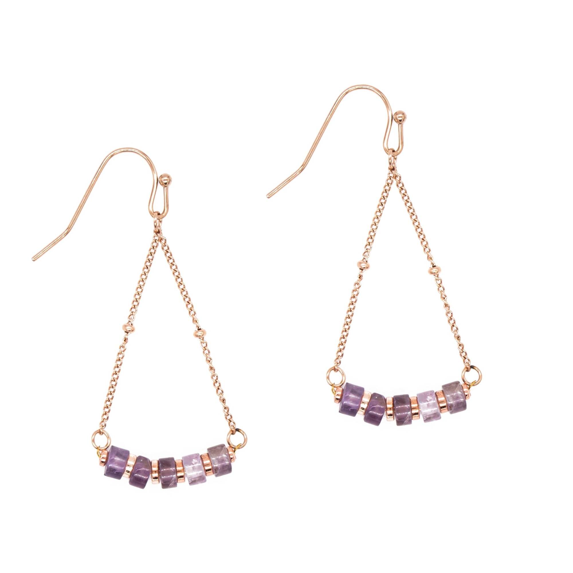 Boucles d'oreilles Piana en pierres Améthyste