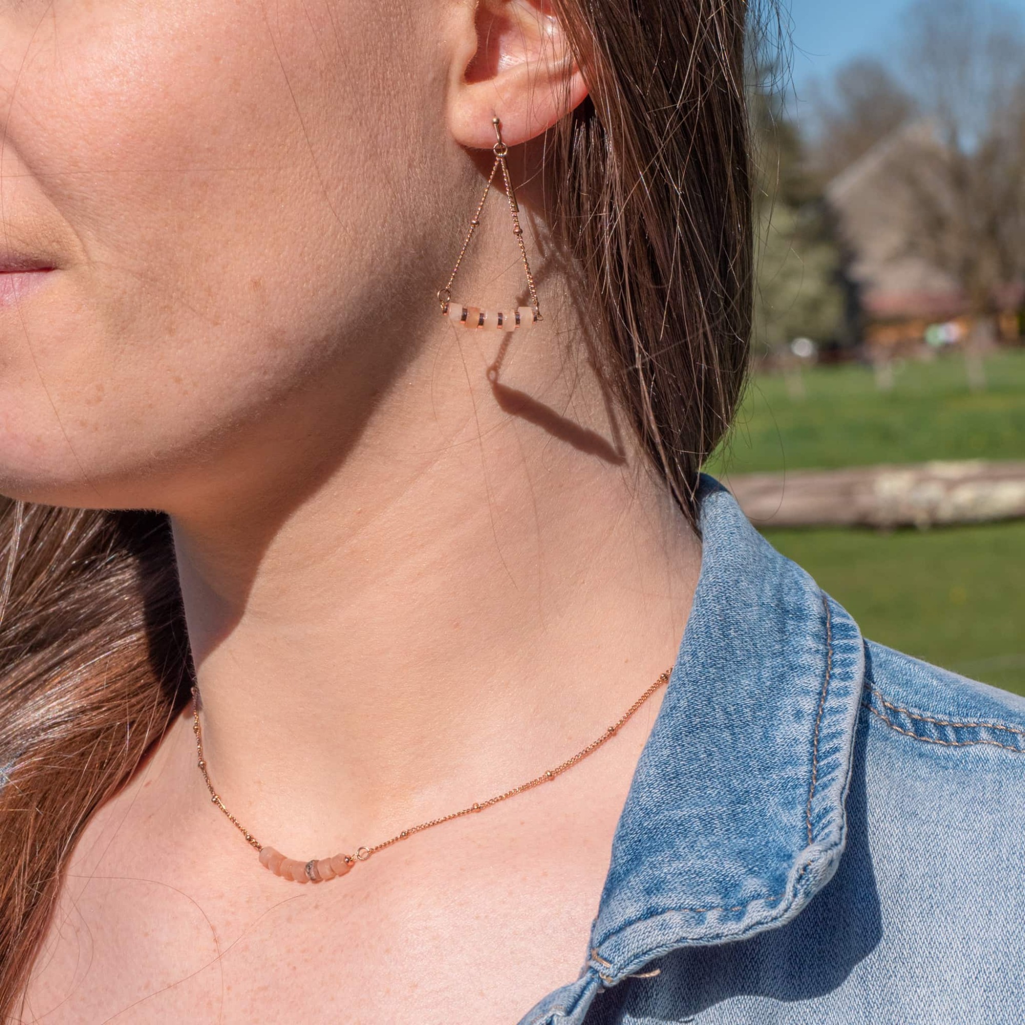 Boucles d'oreilles Piana en pierres de Soleil