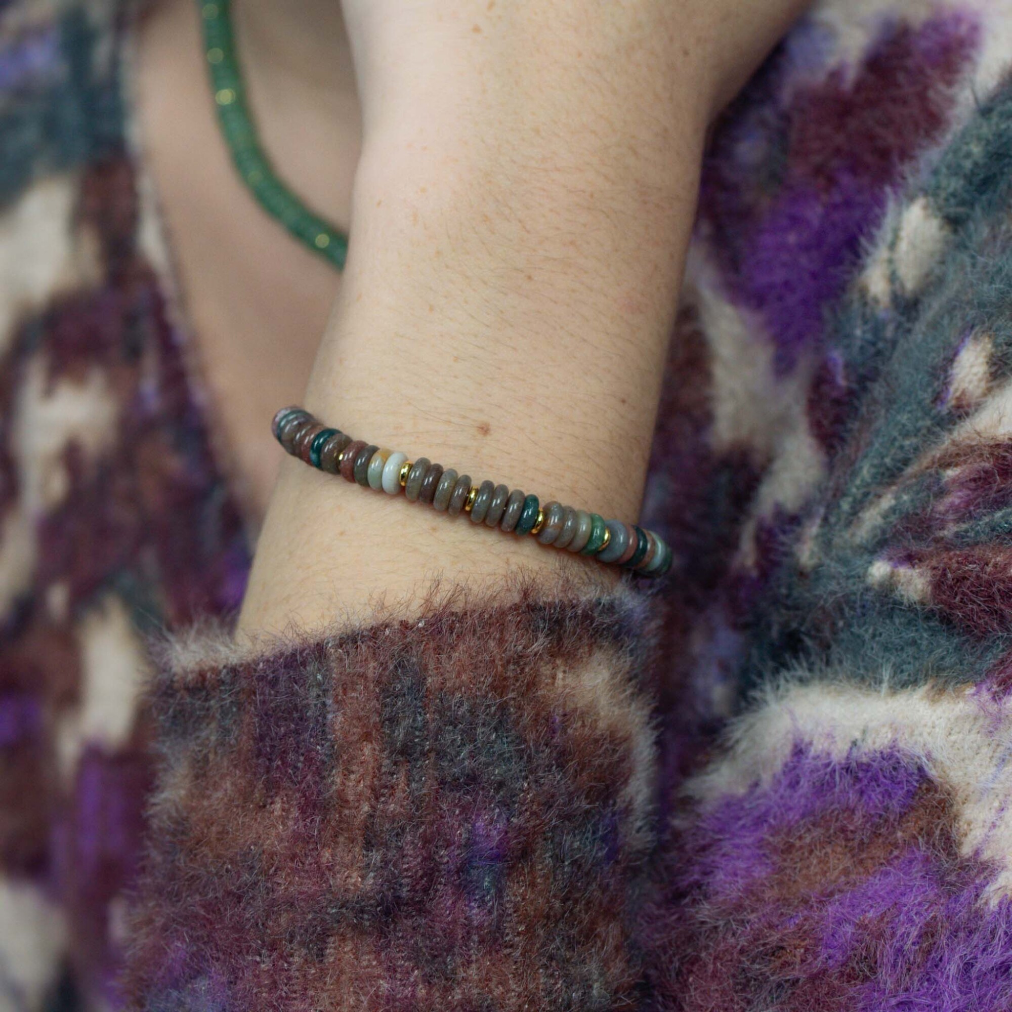 Bracelet Blima en pierres Agate Indienne