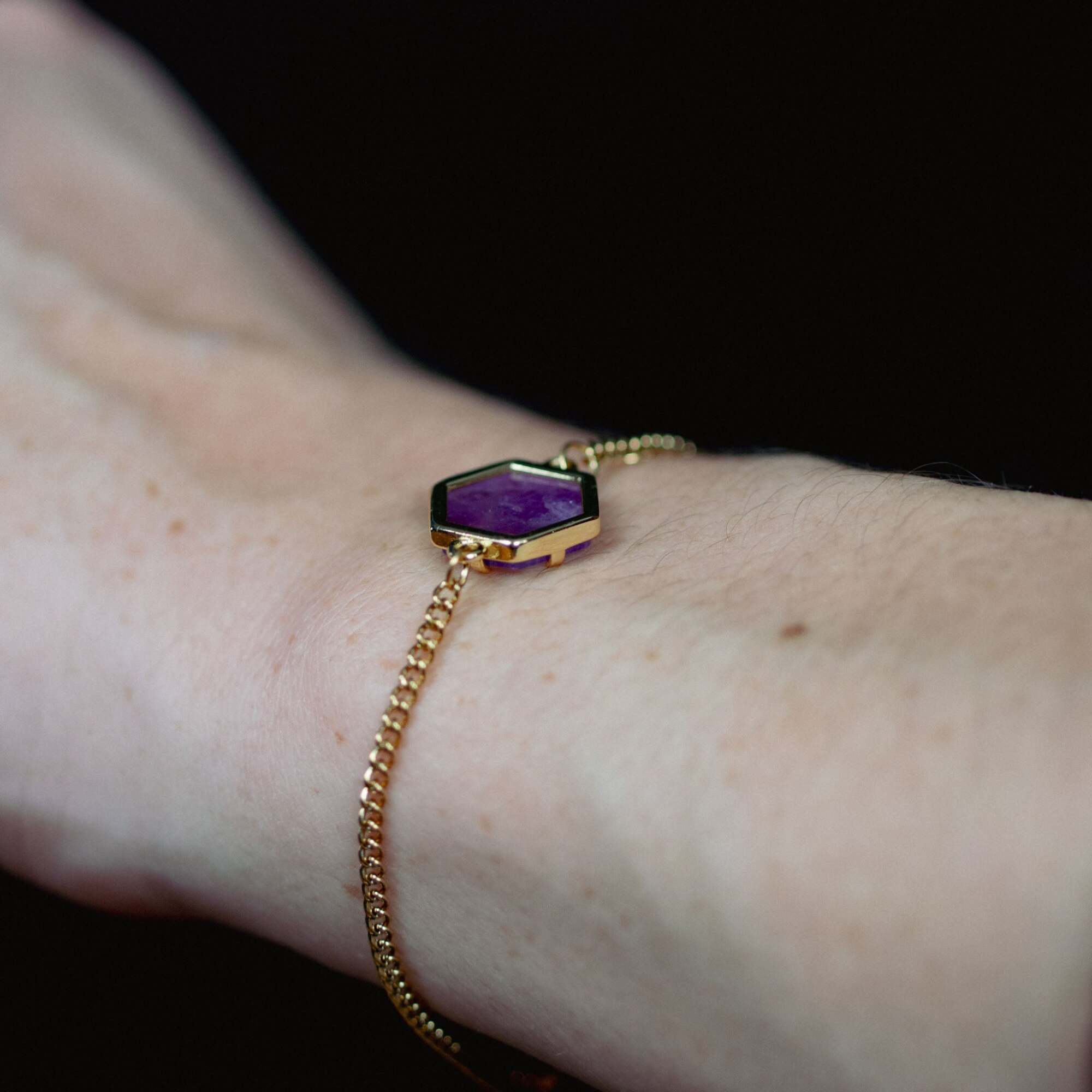 Bracelet Hexalia en pierres Améthyste