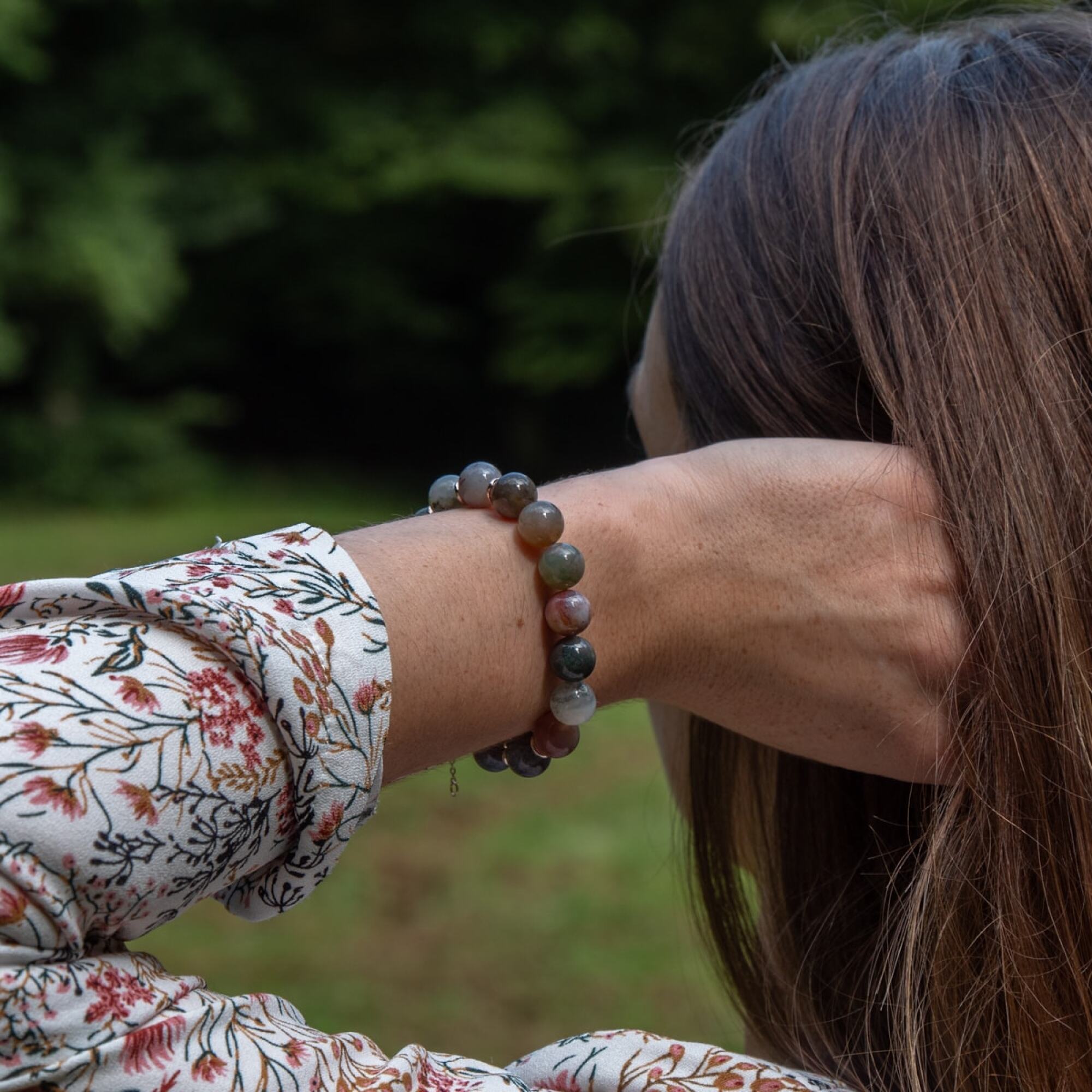 Bracelet Kamelia en pierres Agate Indienne