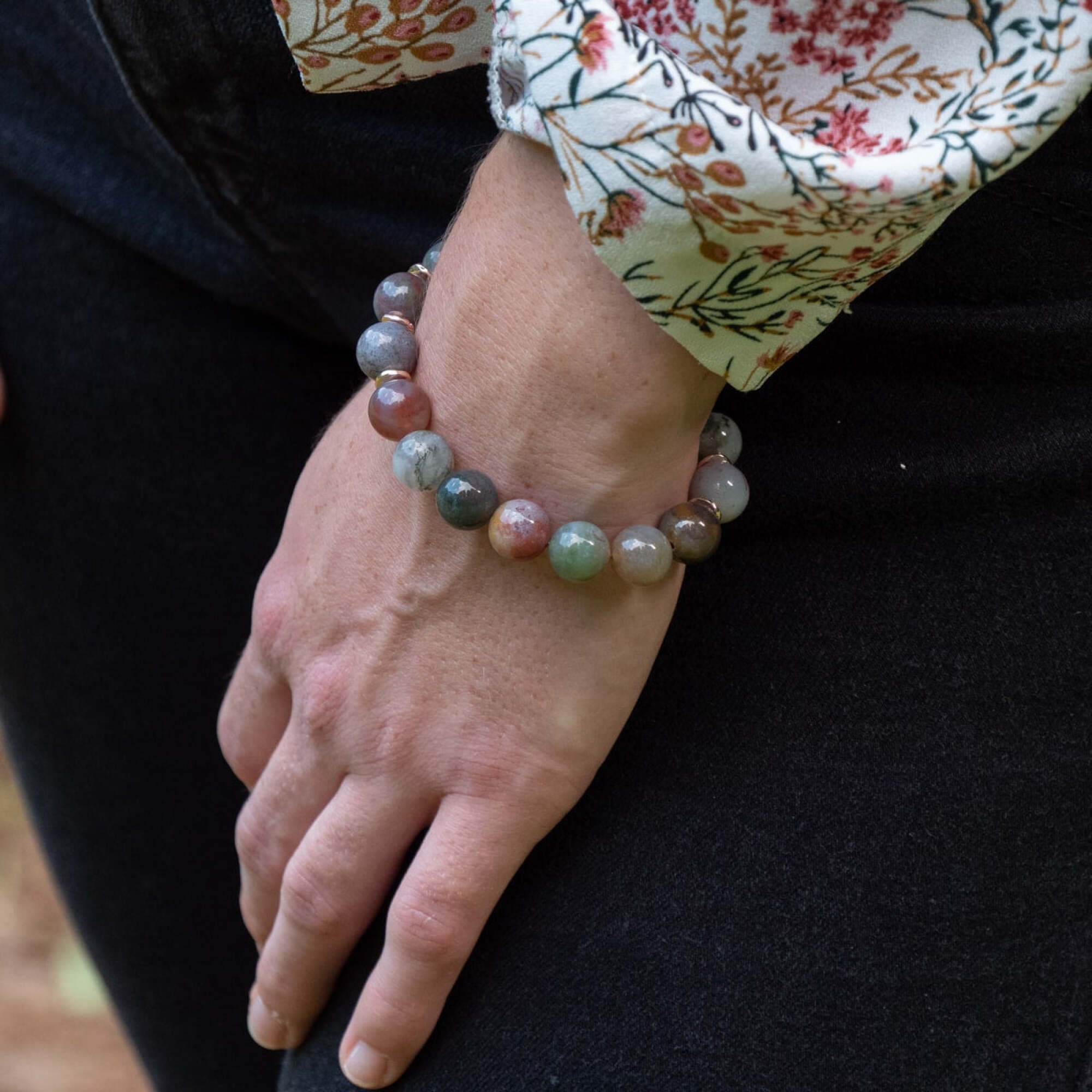 Bracelet Kamelia en pierres Agate Indienne