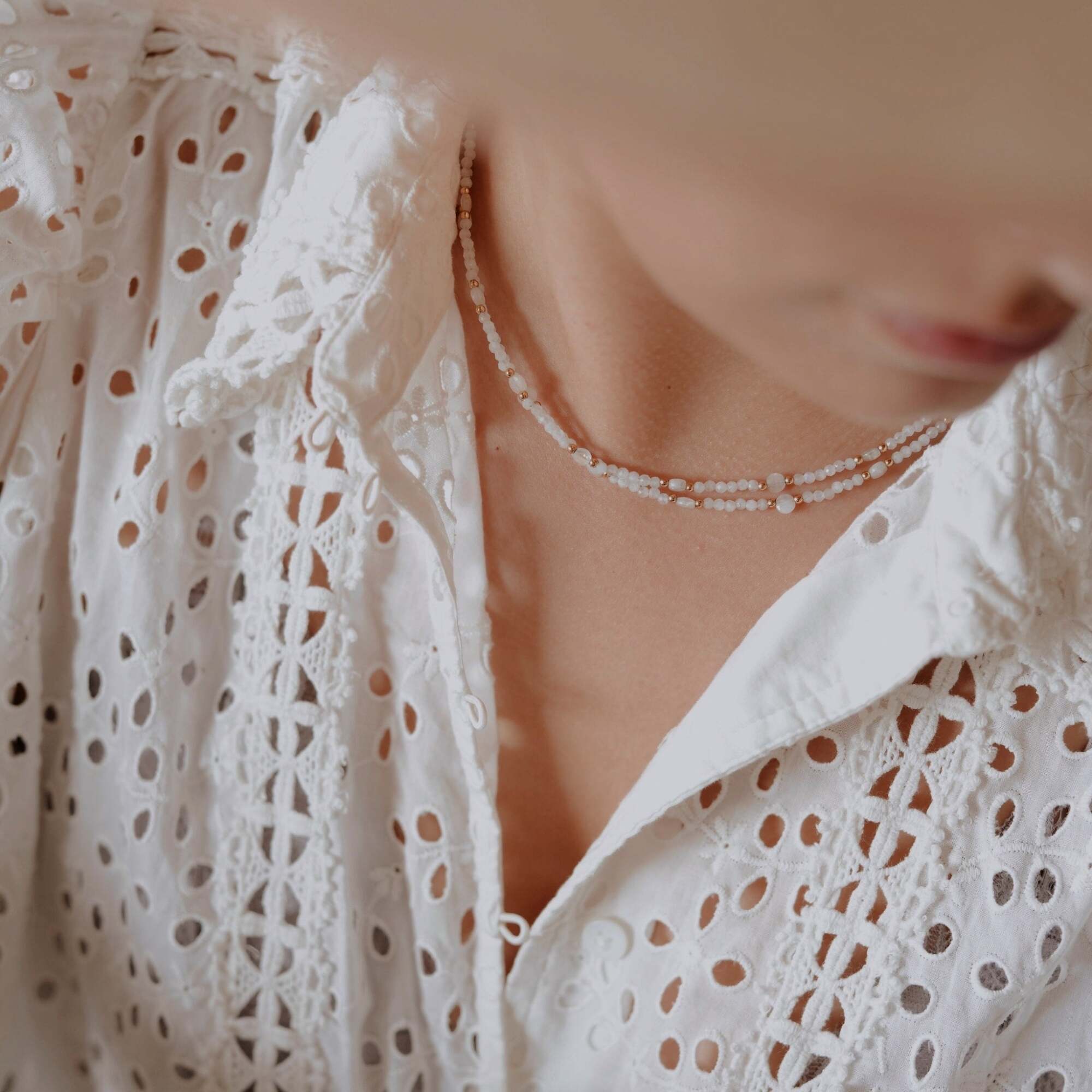 Collier et bracelet Paloma en pierres de Lune
