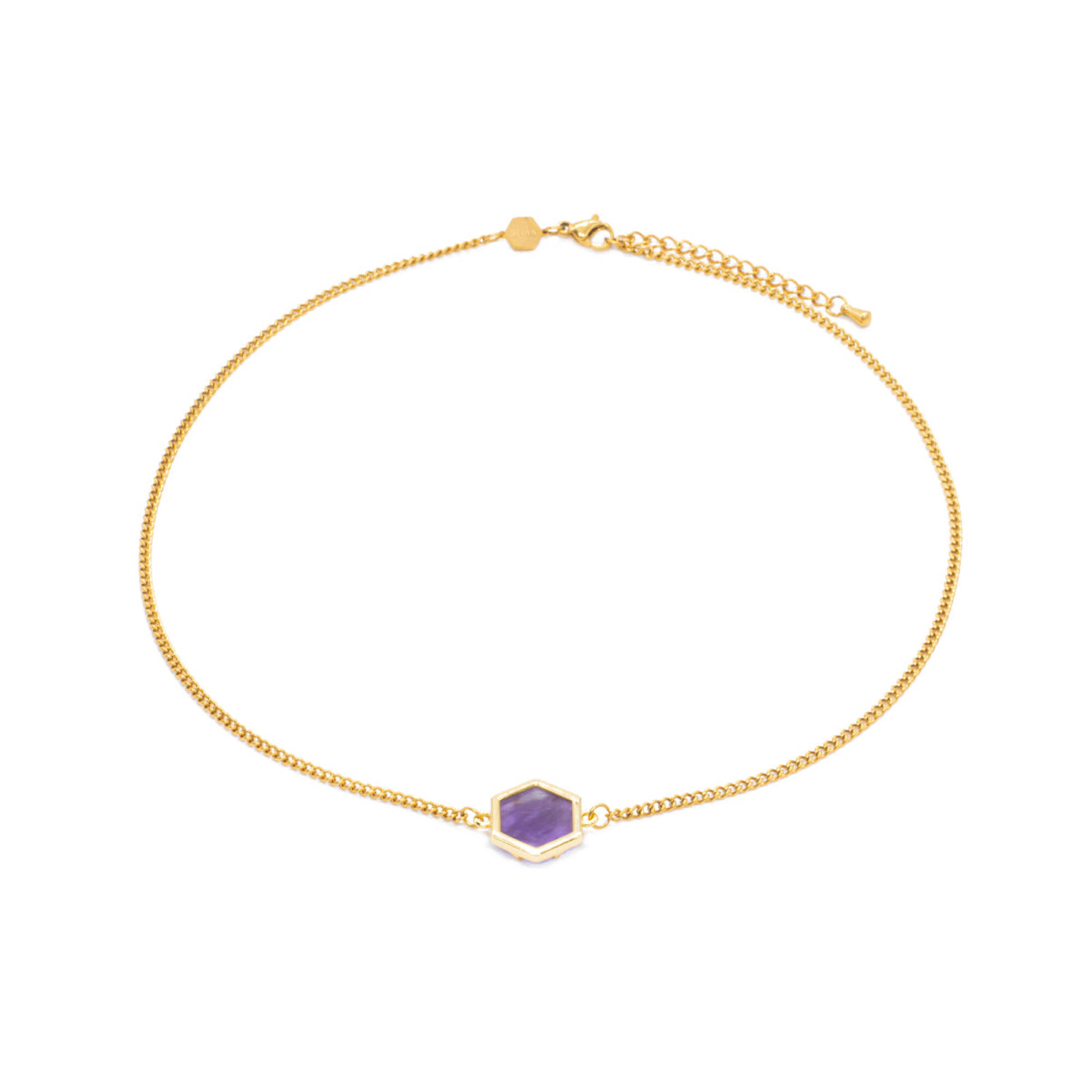 Collier Hexalia en pierres Améthyste