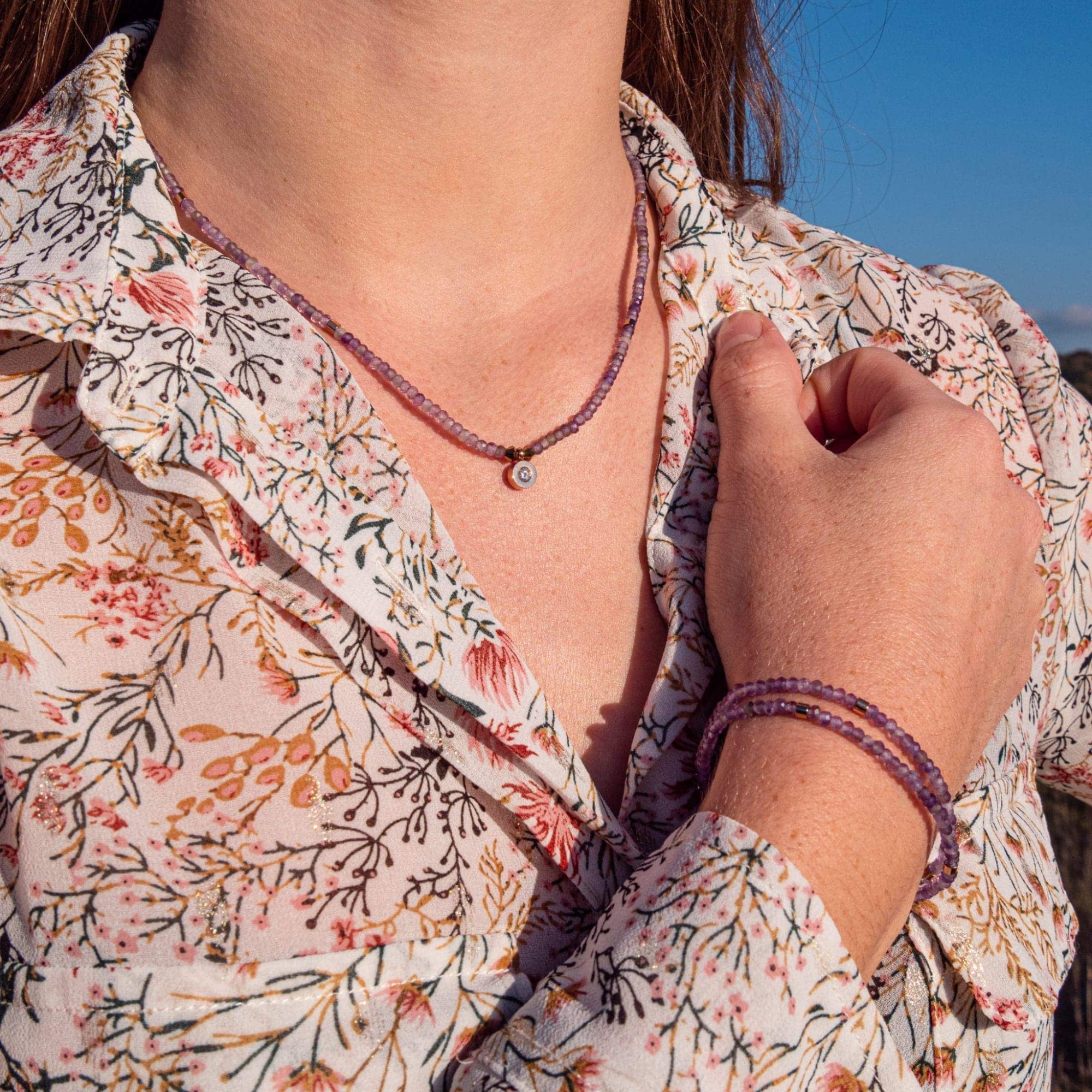 Collier Lumia en pierres Améthyste