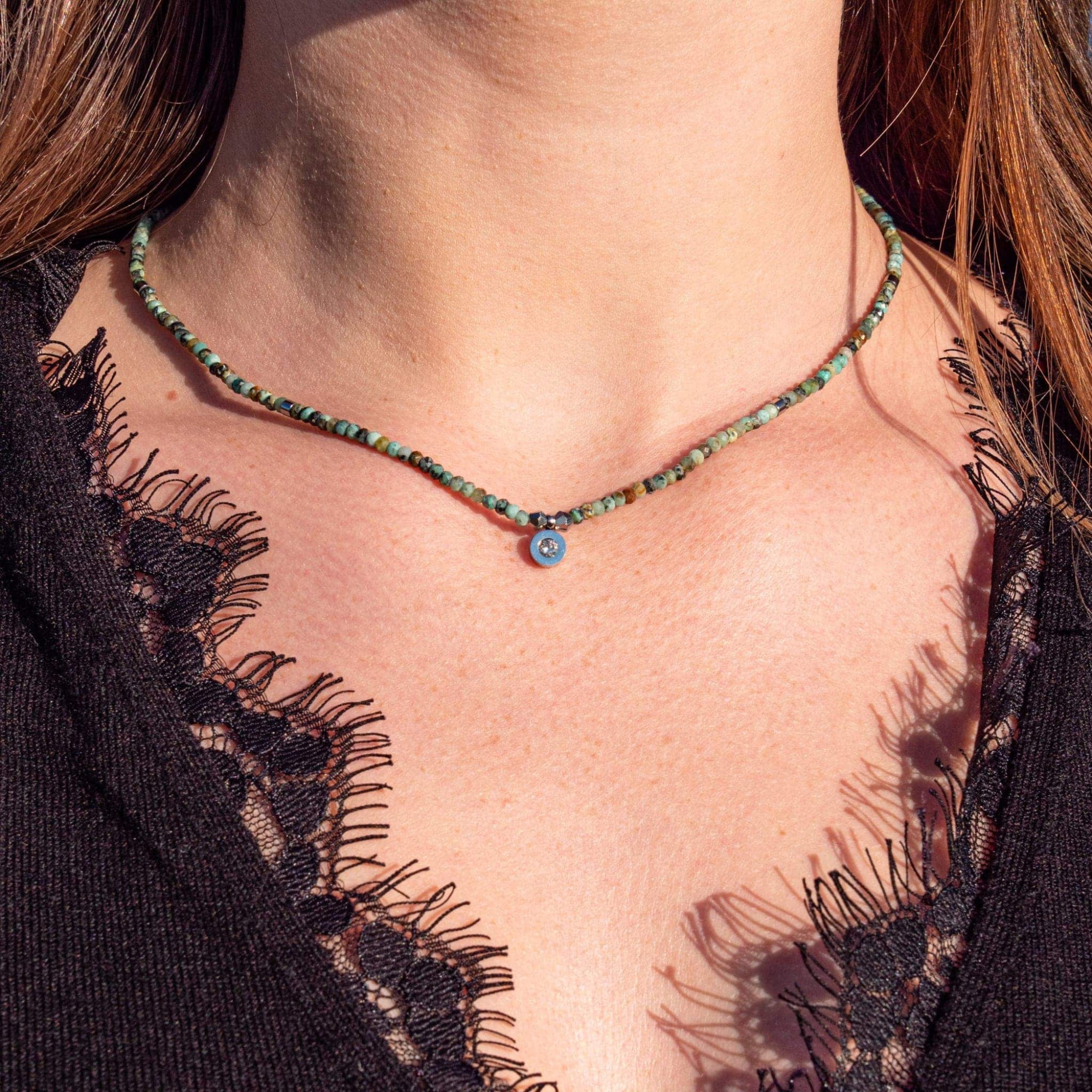 Collier Lumia en pierres Turquoise