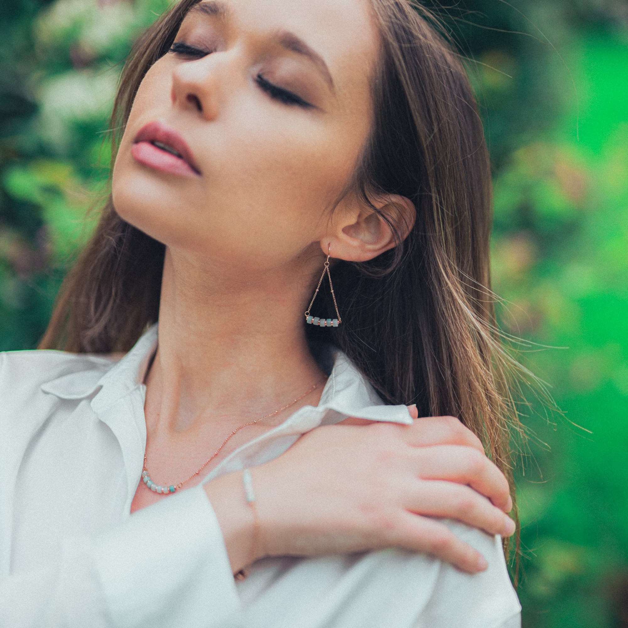 Collier Piana en pierres Amazonite