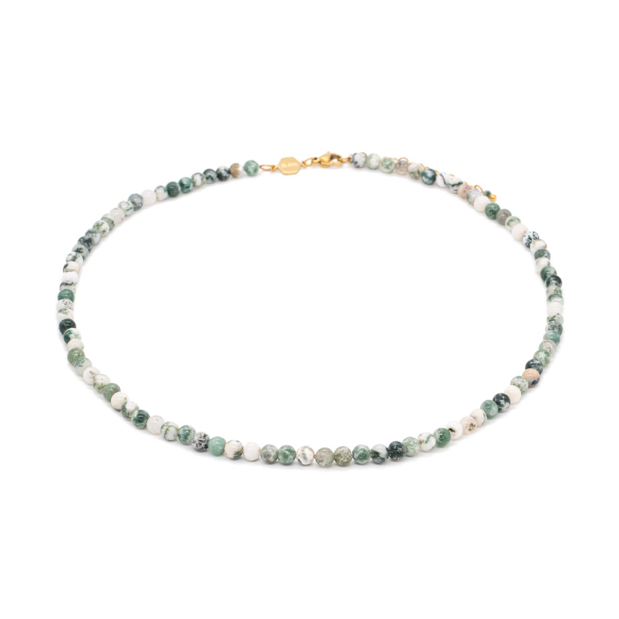 Collier Serena en pierres Agate Arbre