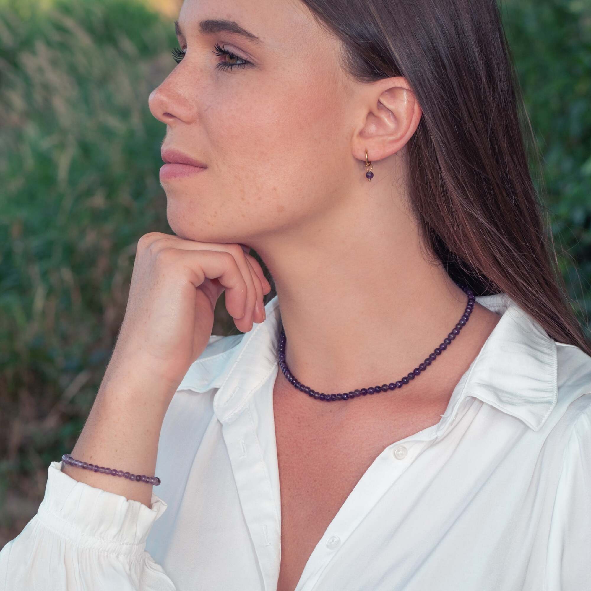 Collier Serena en pierres Améthyste