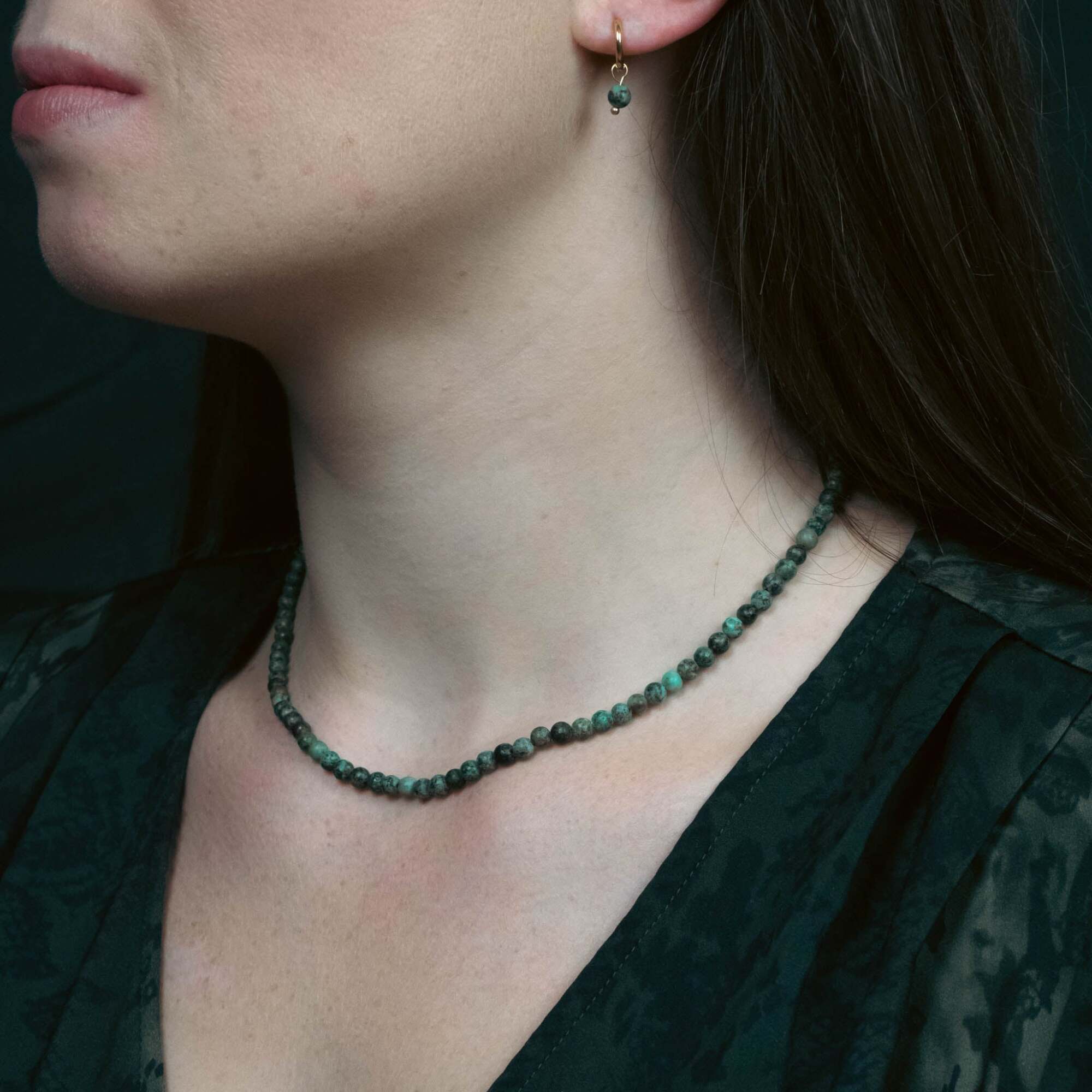 Collier Serena en pierres Turquoise Africain