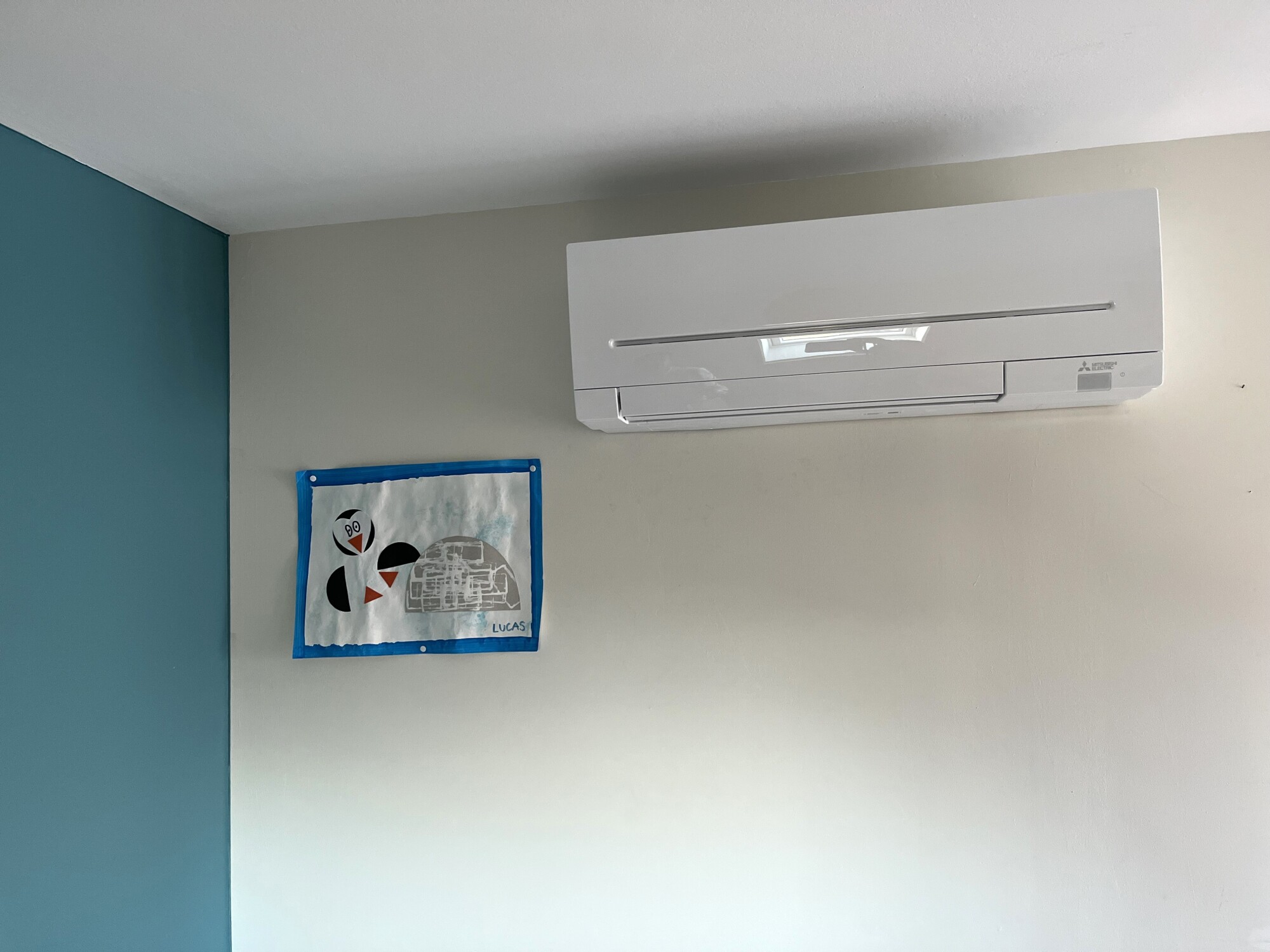 Installation climatisation réversible - PAC air-air en tri-split MITSUBISHI à Geispolsheim