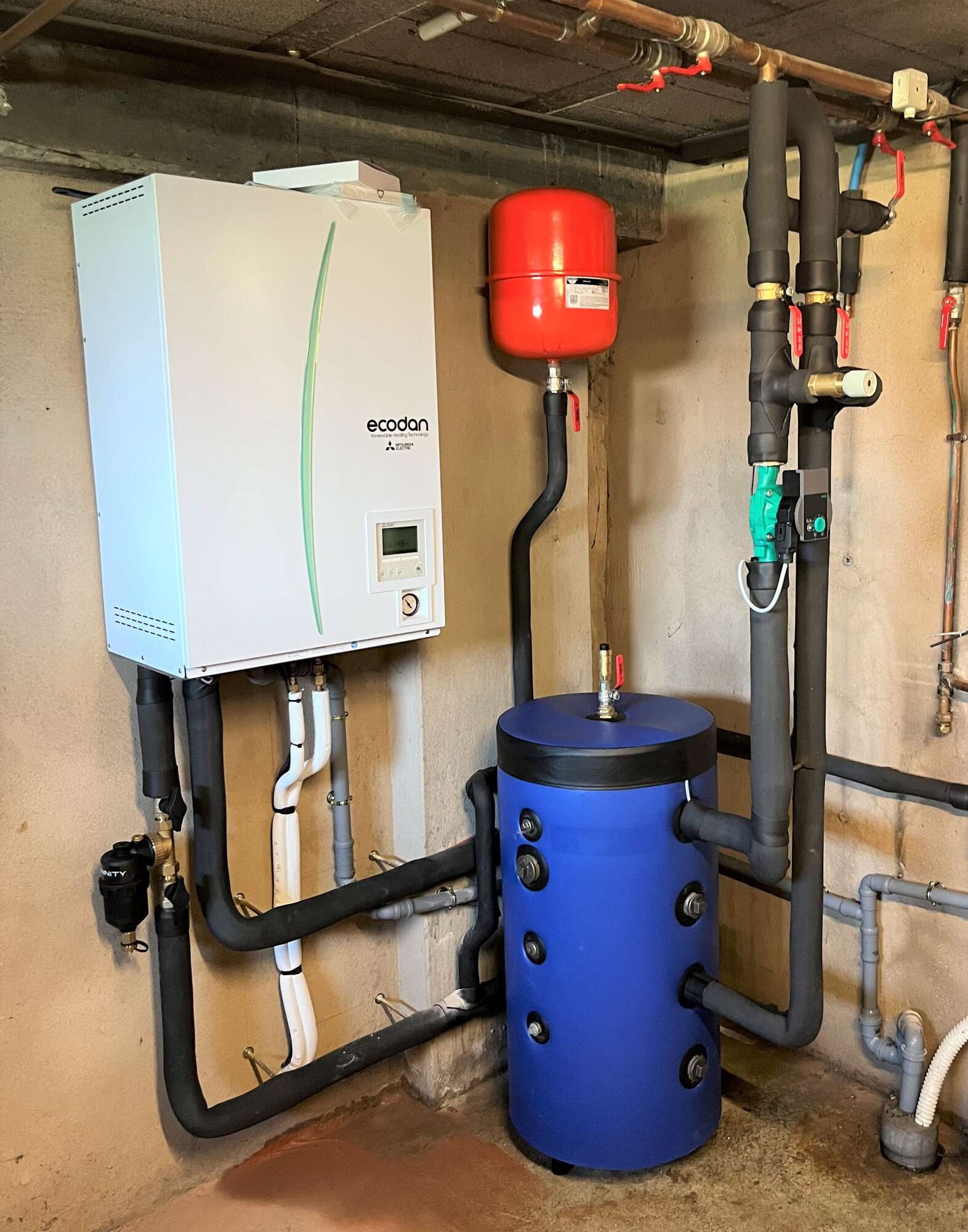 Remplacement chaudière par une PAC air-eau MITSUBISHI Zubadan Silence à Nordhouse