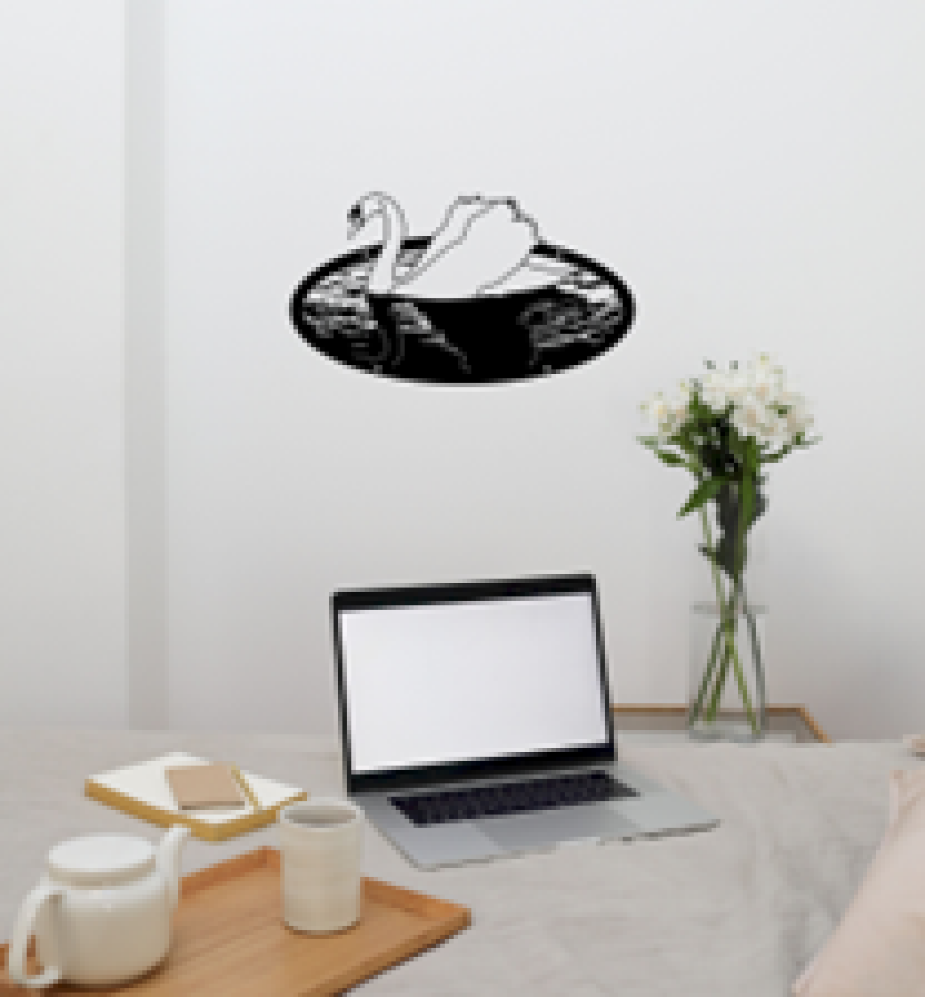 Motif mural "cygne"