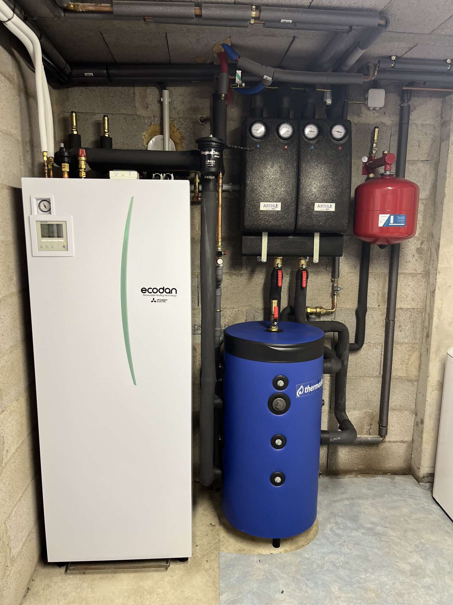Remplacement chaudière par une PAC air-eau MITSUBISHI - Zubadan - Fegersheim