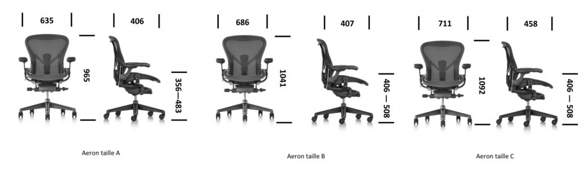 Fauteuil AERON Herman MILLER Onyx B