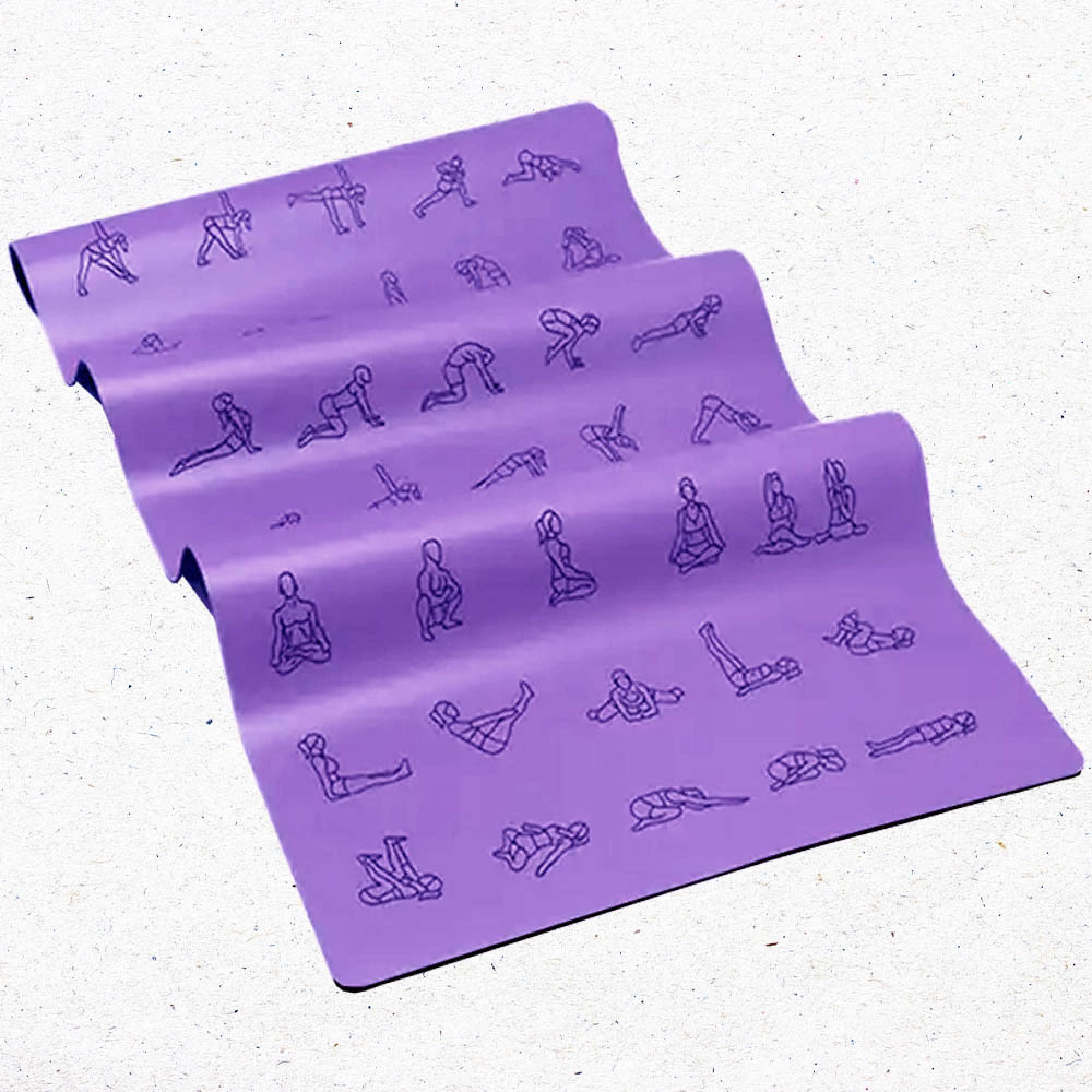 Tapis de yoga latex-PU Asanas + Sac yoga