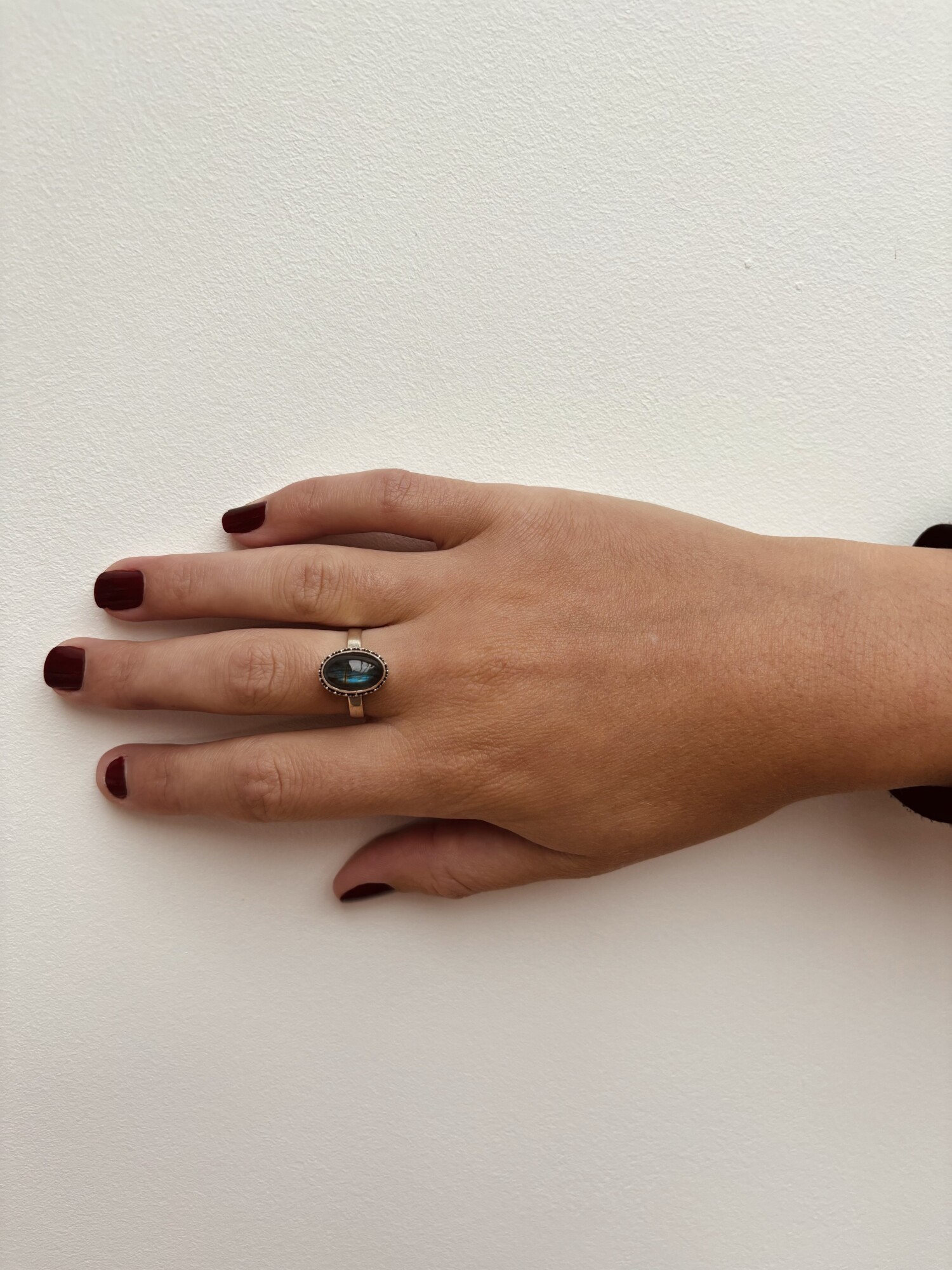Bague argent et labradorite