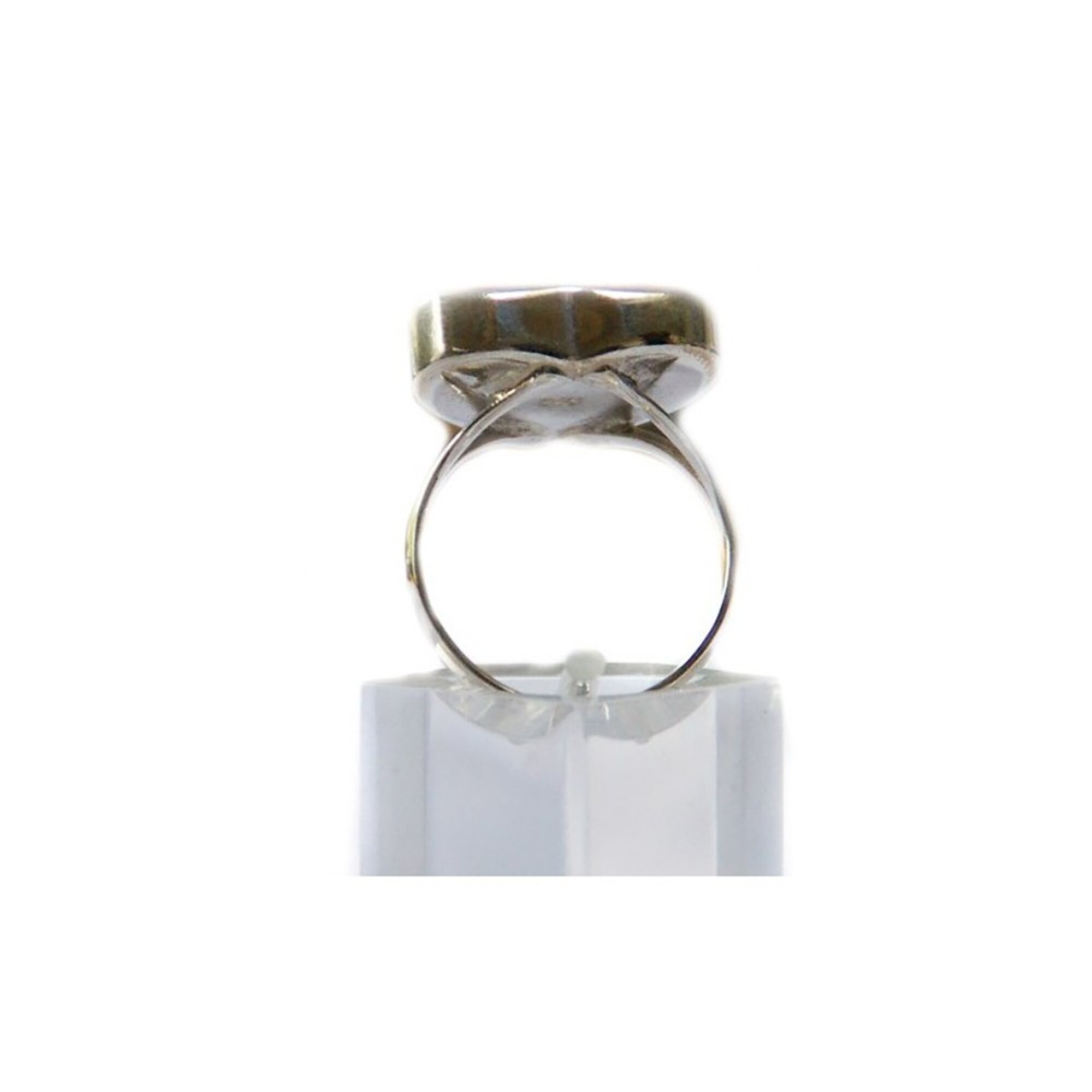 Bague coeur en gorgone rouge