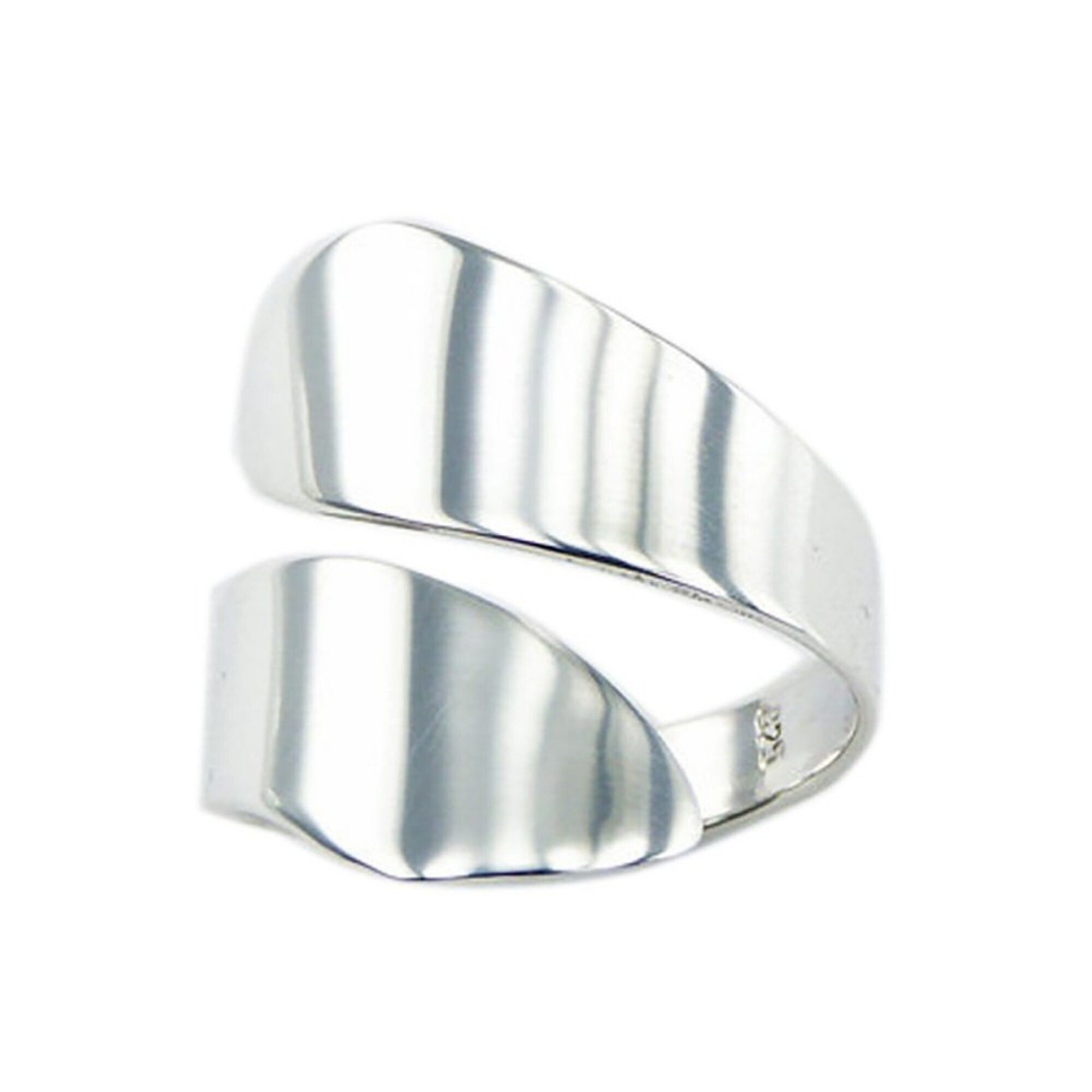 Bague en argent anneau spirale